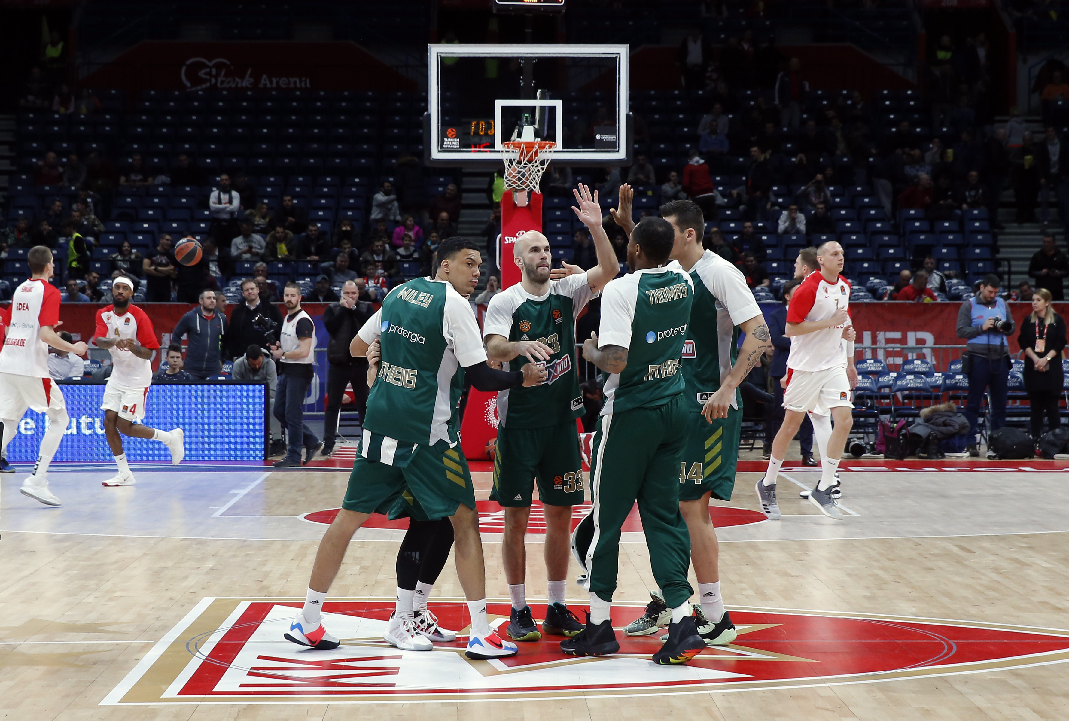 Euroleague basketball match between Crvena Zvezda and Panathinaikos in Belgrade, Serbia February 5.  Beograd, Srbija 5.2.2020. (credit image &amp; photo: Pedja Milosavljevic/STARSPORT)