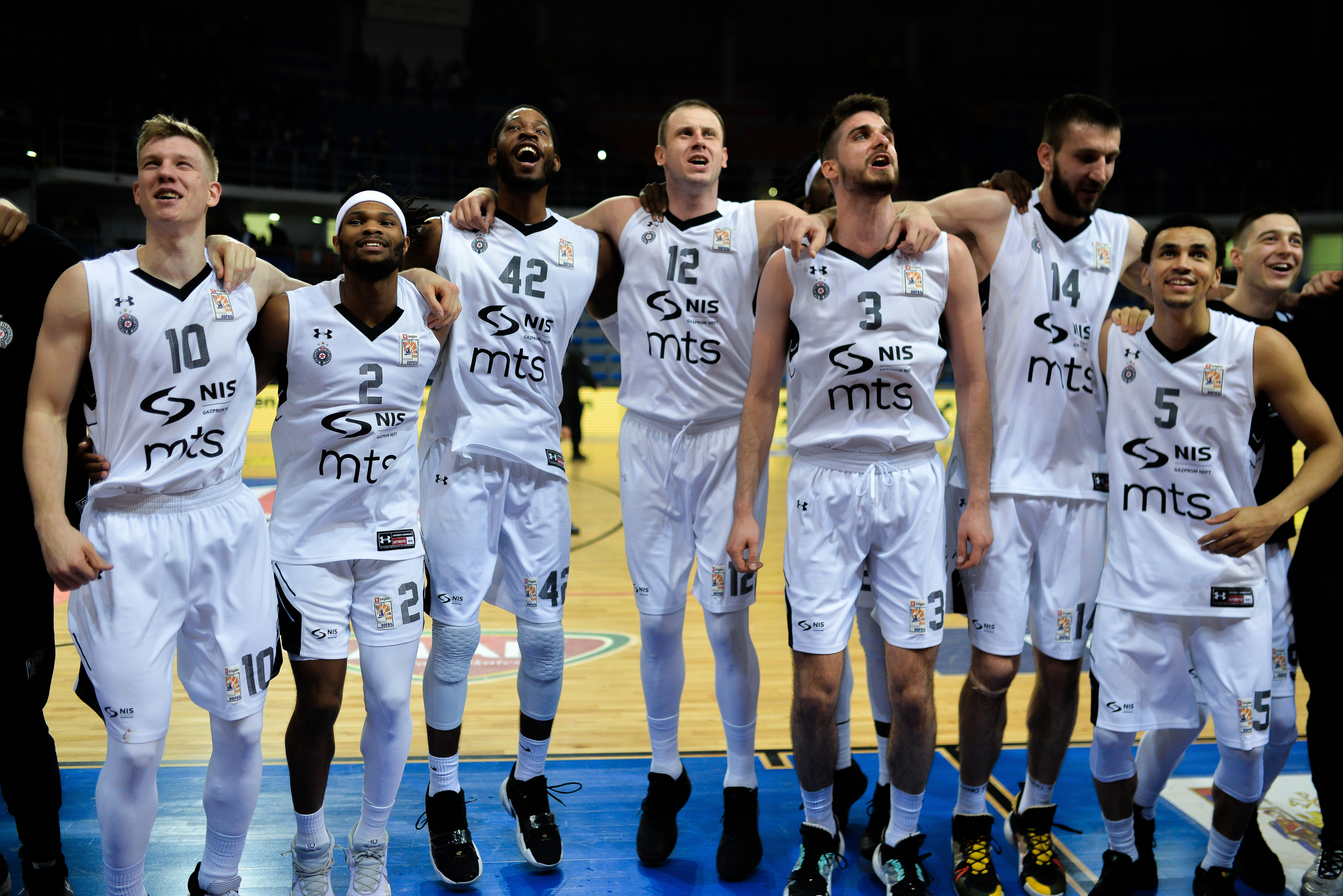 februar 016. .2020. Nis, Srbija, Nis, Kup Koraca Partizan - Zvezda (credit image &amp; photo: Vanja Keser/ STARSPORT)  Slavlje Partizana