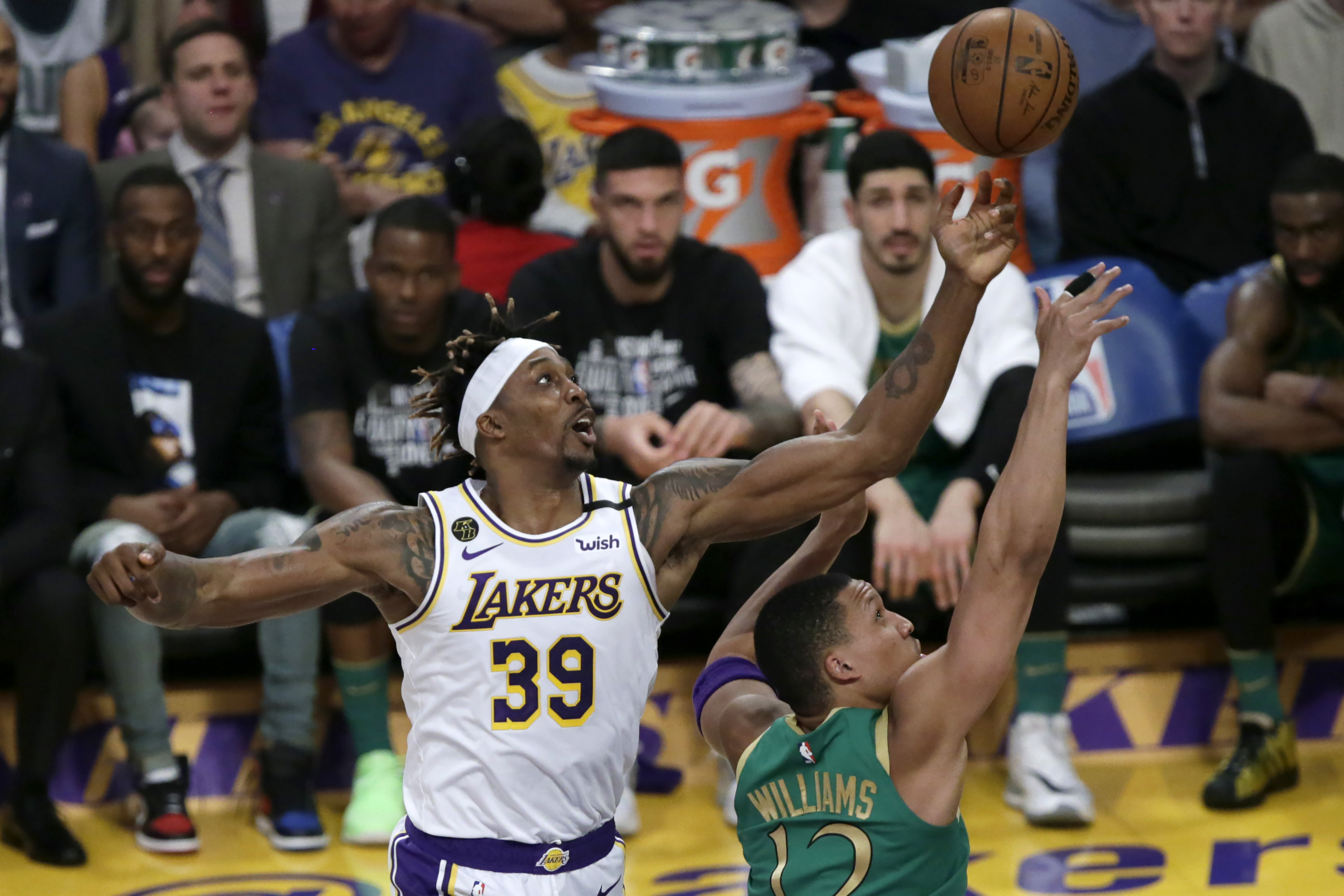 Boston Celtics at the Los Angeles Lakers