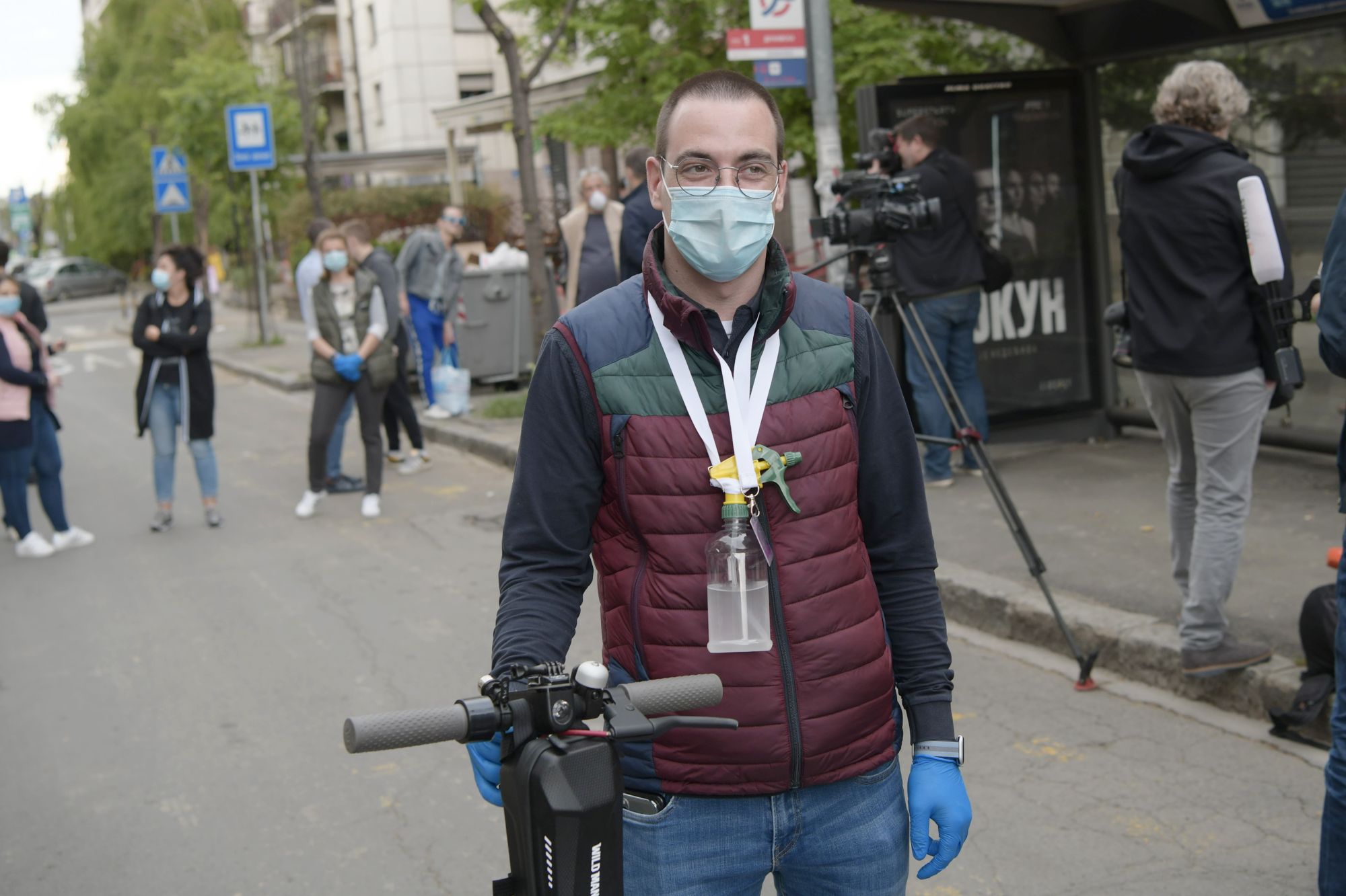 Beograd 29.04.2020. Marko Bastać, Donji Dorćol, protest, nova okretnica trolejbusa Foto: Goran Srdanov/Nova.rs