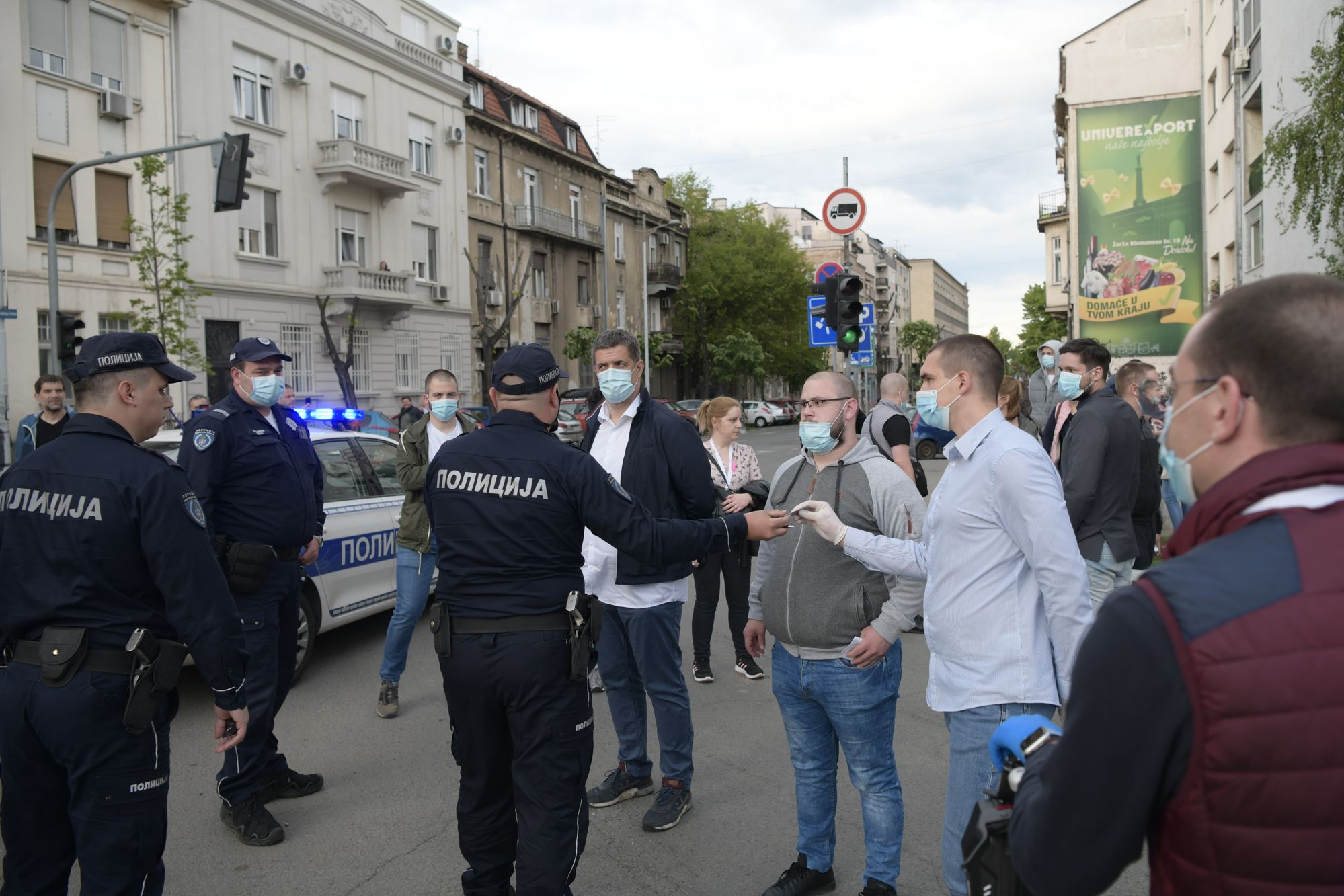 Beograd 29.04.2020. Donji Dorćol, protest, nova okretnica trolejbusa Foto: Goran Srdanov/Nova.rs