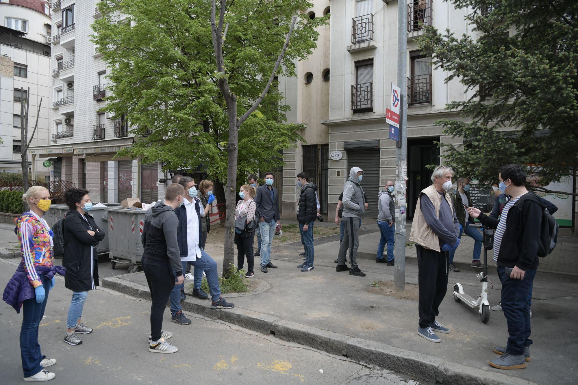 Beograd 29.04.2020. Donji Dorćol, protest, nova okretnica trolejbusa Foto: Goran Srdanov/Nova.rs