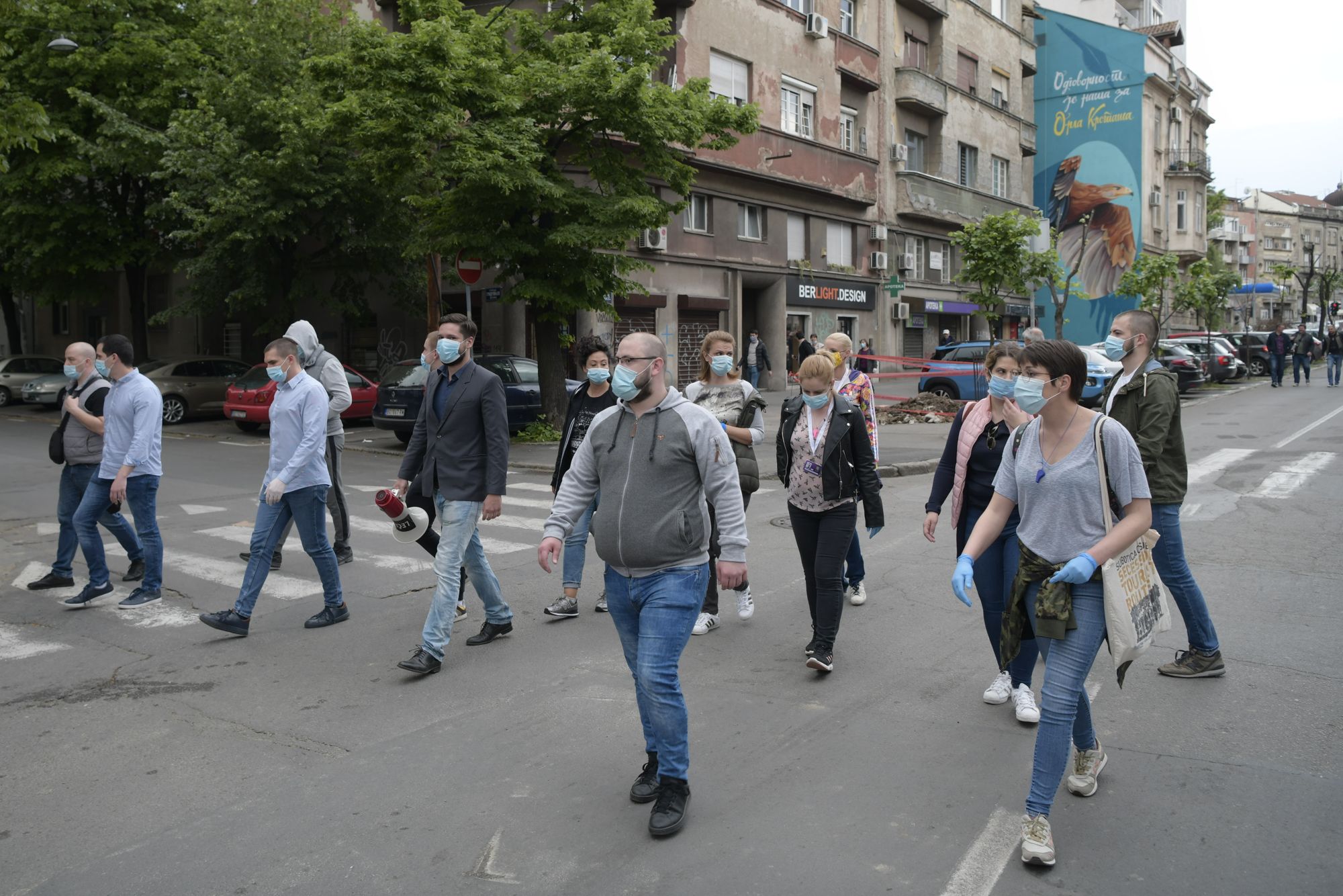 Beograd 29.04.2020. Donji Dorćol, protest, nova okretnica trolejbusa Foto: Goran Srdanov/Nova.rs