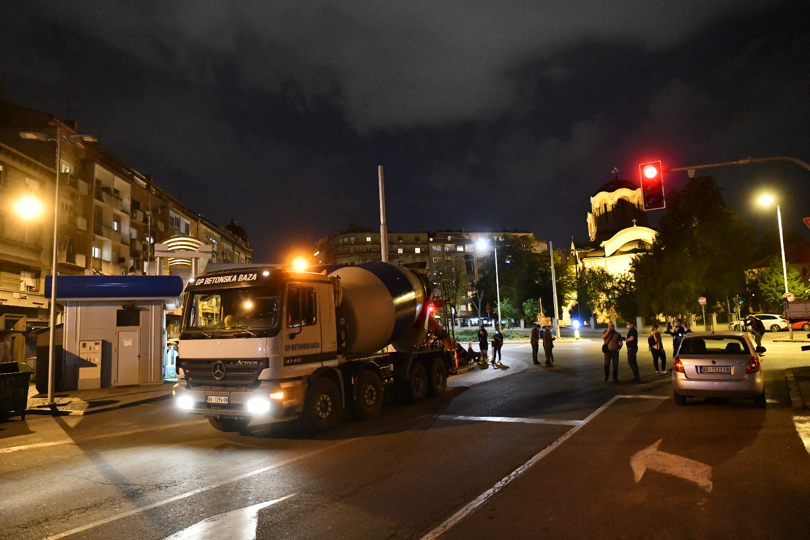 Beograd, 28.04.2020. Protest, izgradnja trolejbuske okretnice, donji Dorćol Foto: Vladislav Mitić/Nova.rs