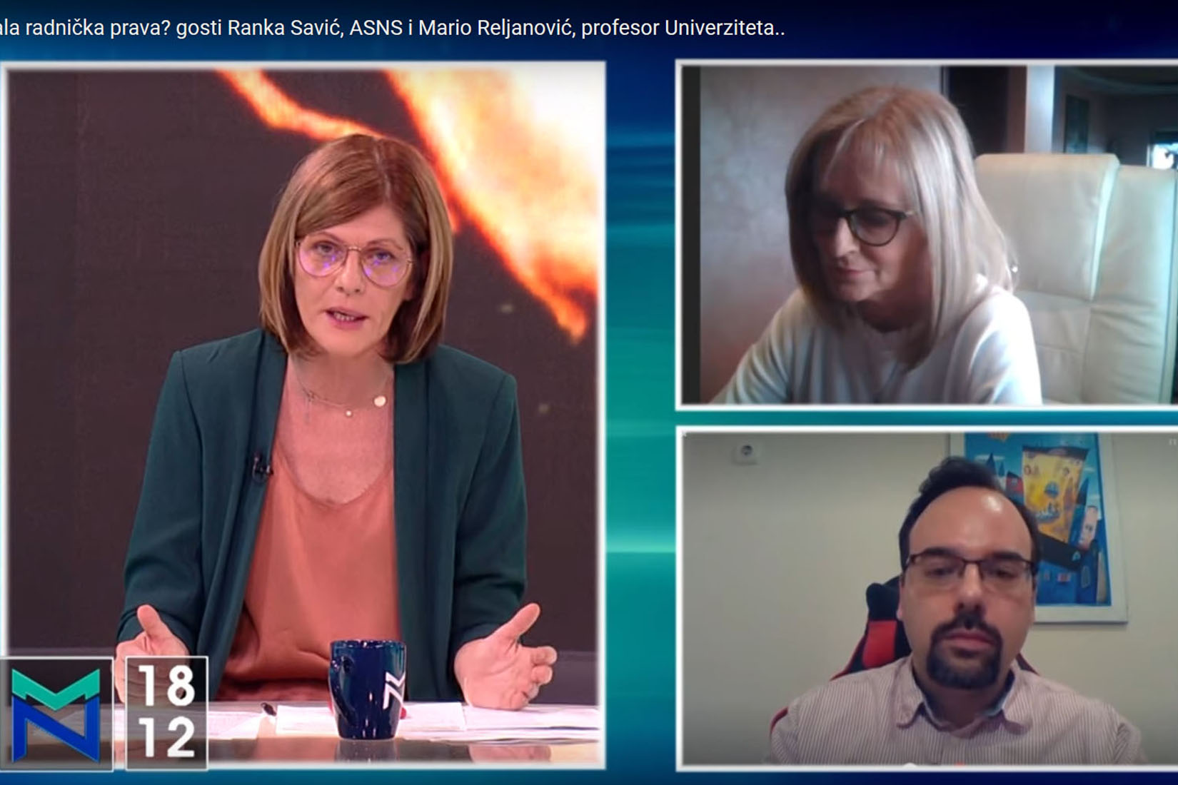 Mario Reljanović, Ranka Savić, emisija Među nama Foto: NOVA S