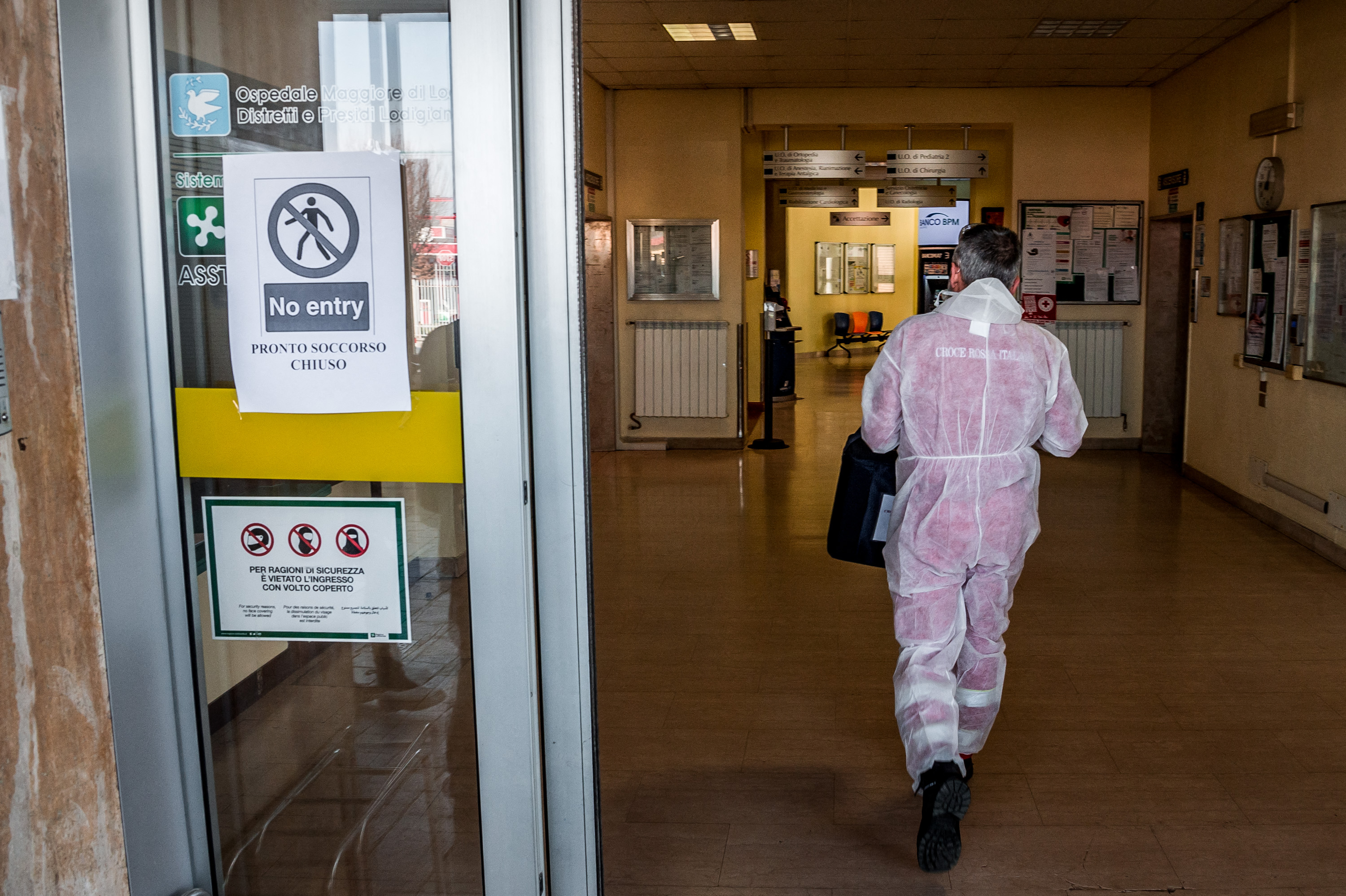 Italija 22.02.2020. Kodonjo, Codogno, bolnica, zaštitno odelo, Korona virus, Corona virus, Koronavirus, Coronavirus Foto: Profimedia.rs