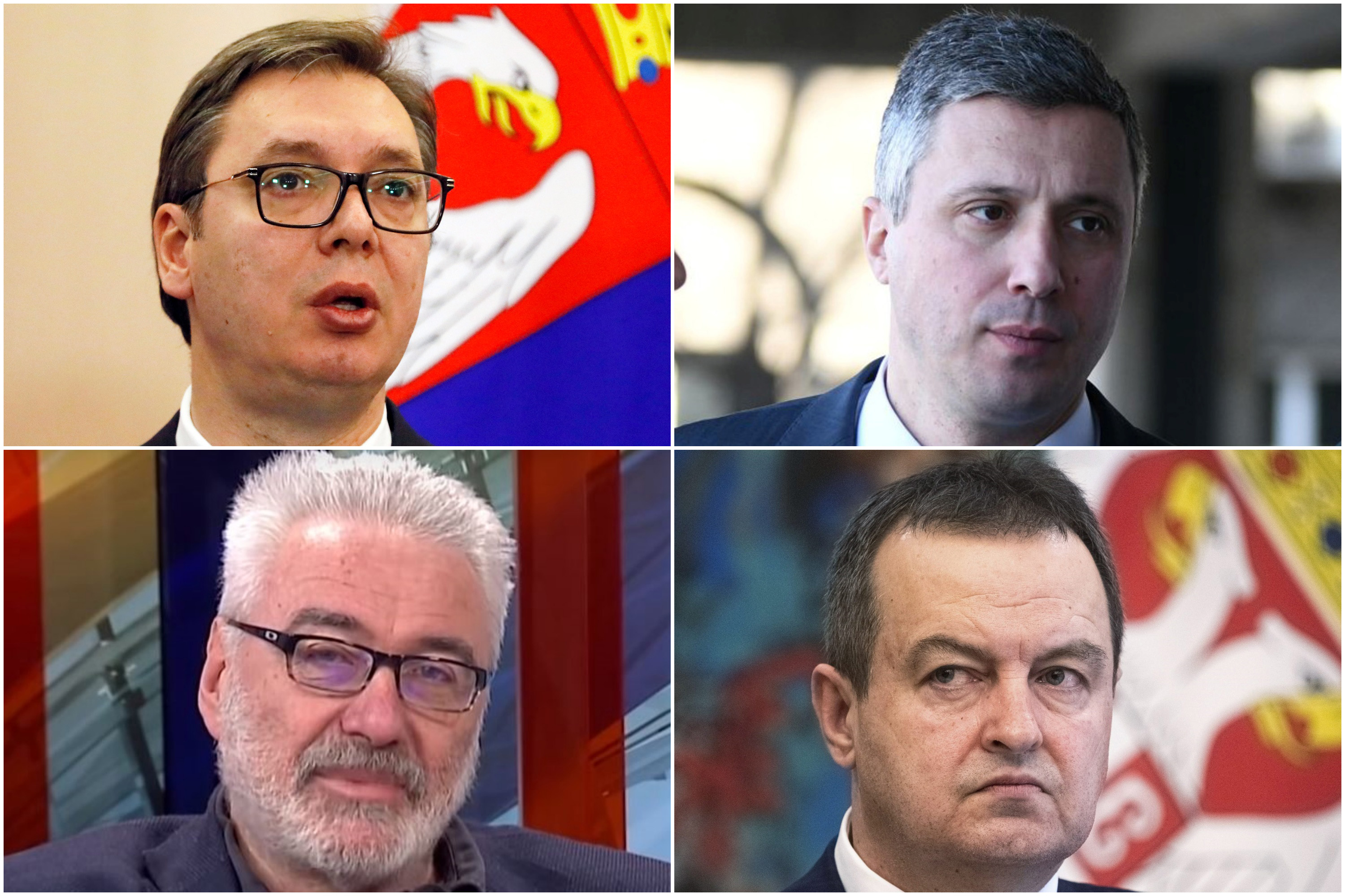 Aleksandar Vučić, Boško Obradović, Dr Branimir Nestorović, Ivica Dačić Foto:N1, Beta/AP, Filip Krainčanić, EPA-EFE