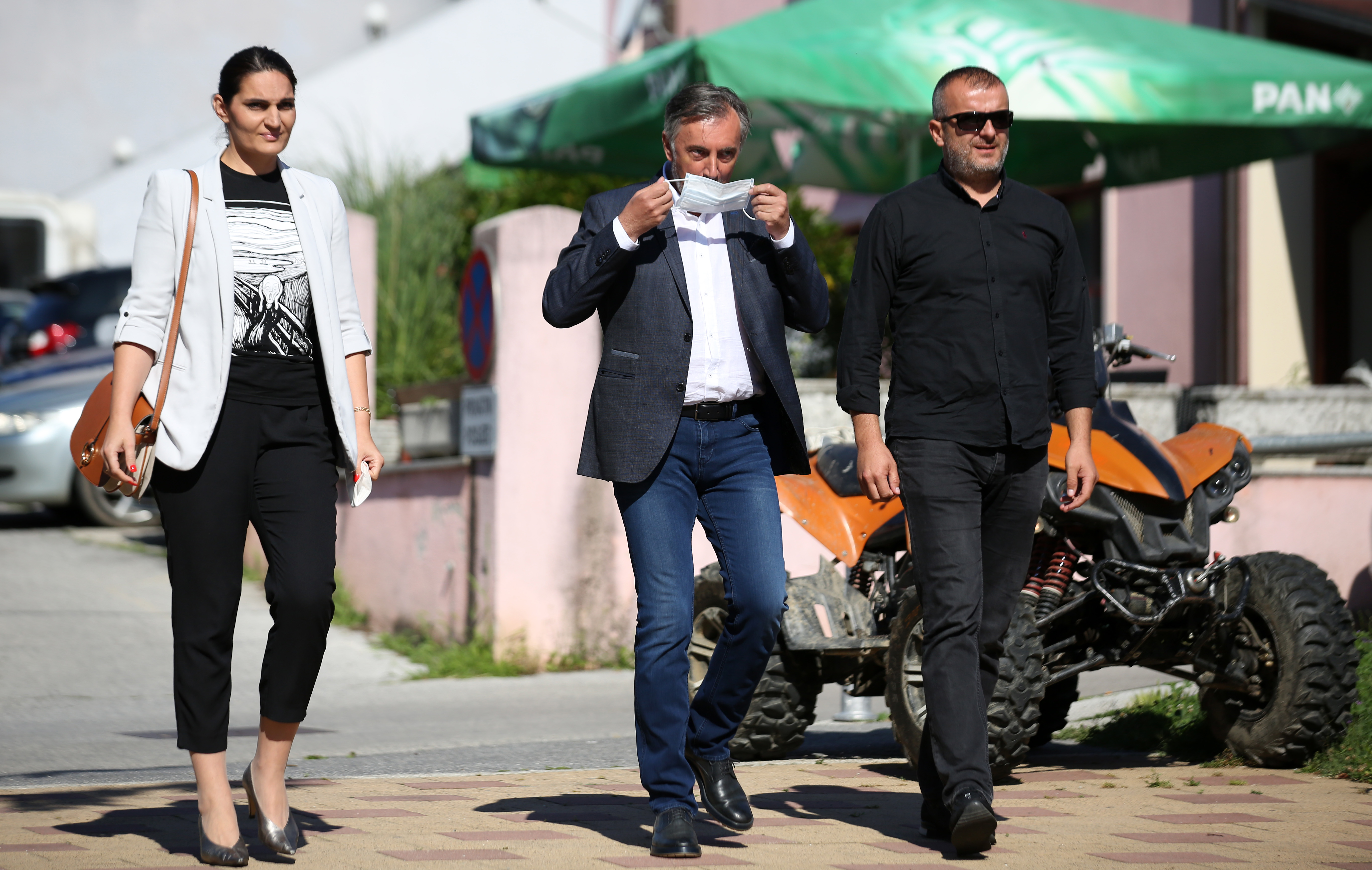 Musician-turned-politician Miroslav Skoro votes in Croatia's parliamentary election