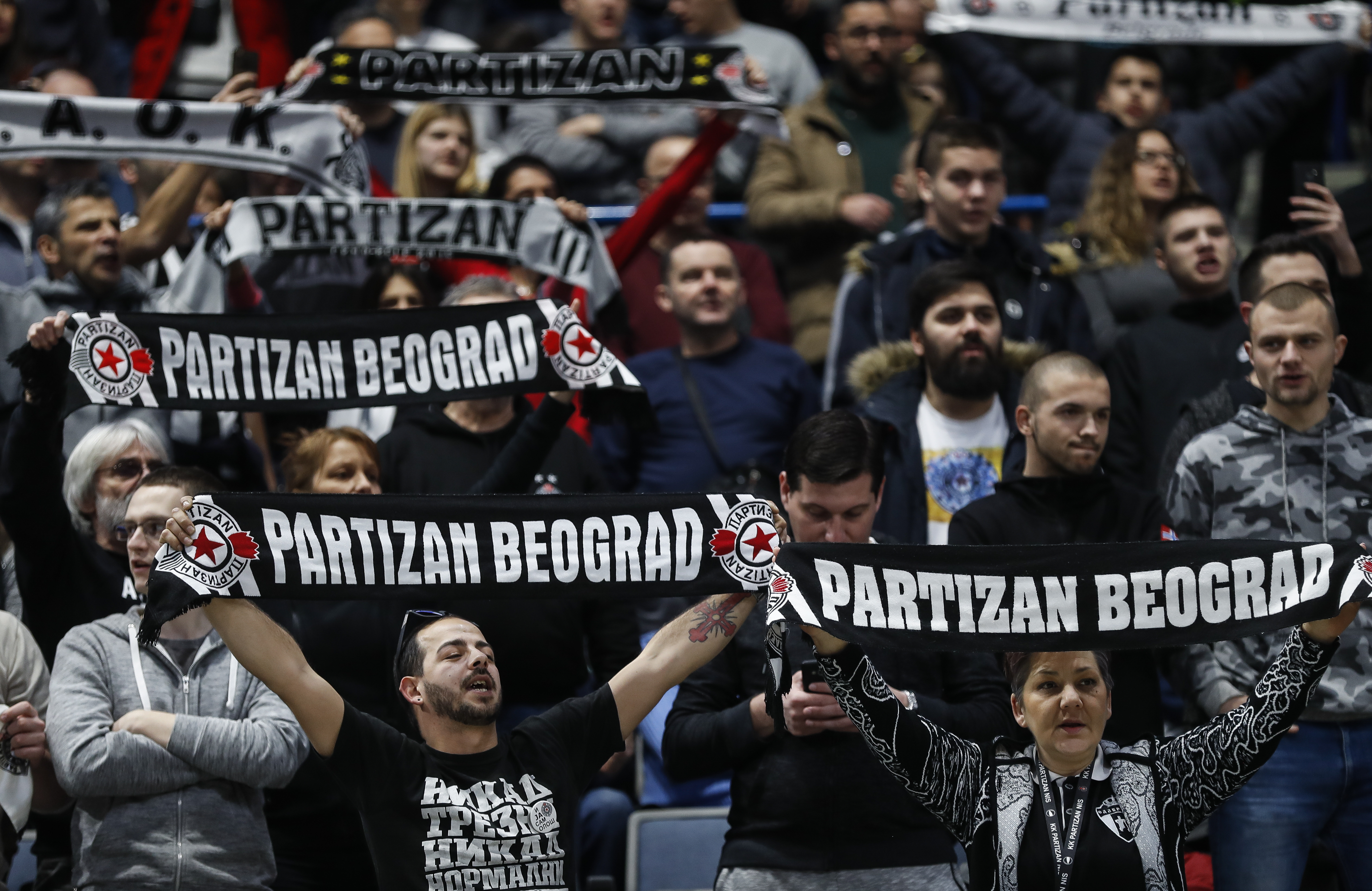 Kosarka Basketball ABA season 2019-2020
Partizan v Primorska Koper
Grobari navijaci zastave flags fans supporters 
Beograd, 29.12.2019
foto: Srdjan Stevanovic/Starsportphoto ©