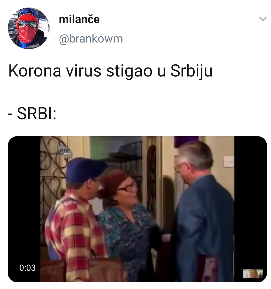 Reakcije na koronavirus; Foto: twitter/screenshot
