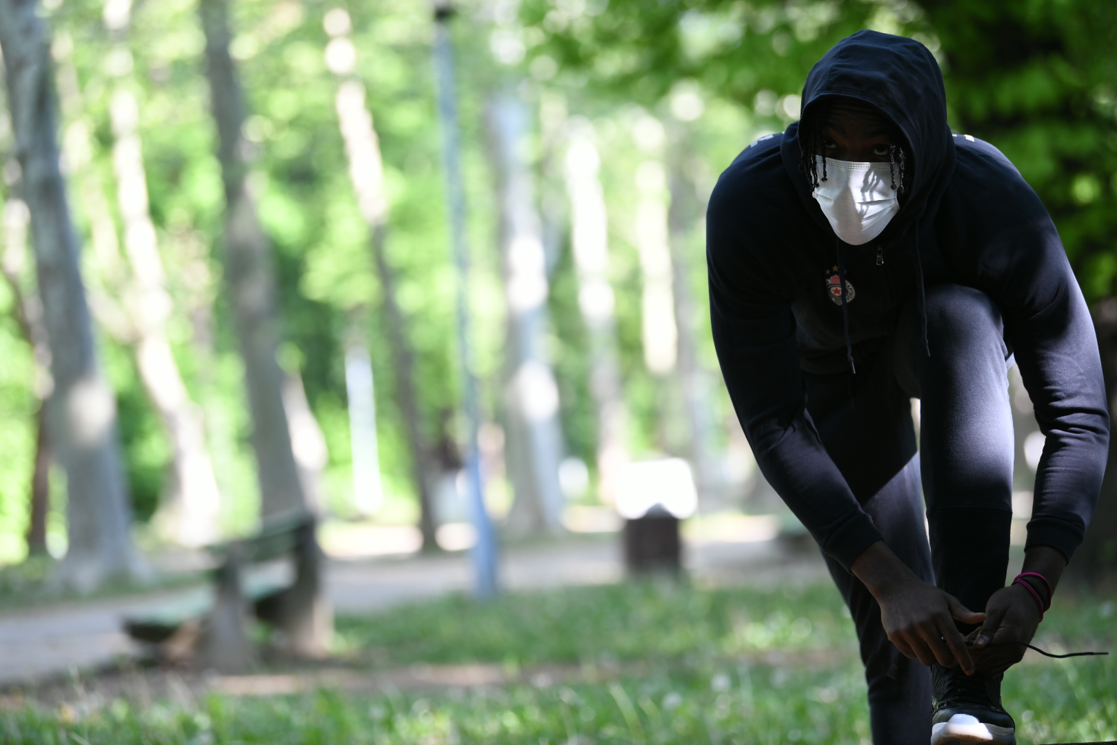 Beograd 04.05.2020. Prvi trening košarkaškog kluba Partizan, trening, šuma, KK Partizan, Košarkaški klub Partizan Foto: Vesna Lalić/Nova.rs