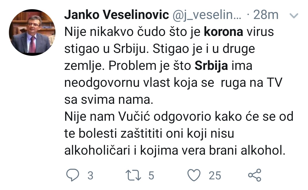 Reakcija na koronavirus; foto: Twitter/screenshot