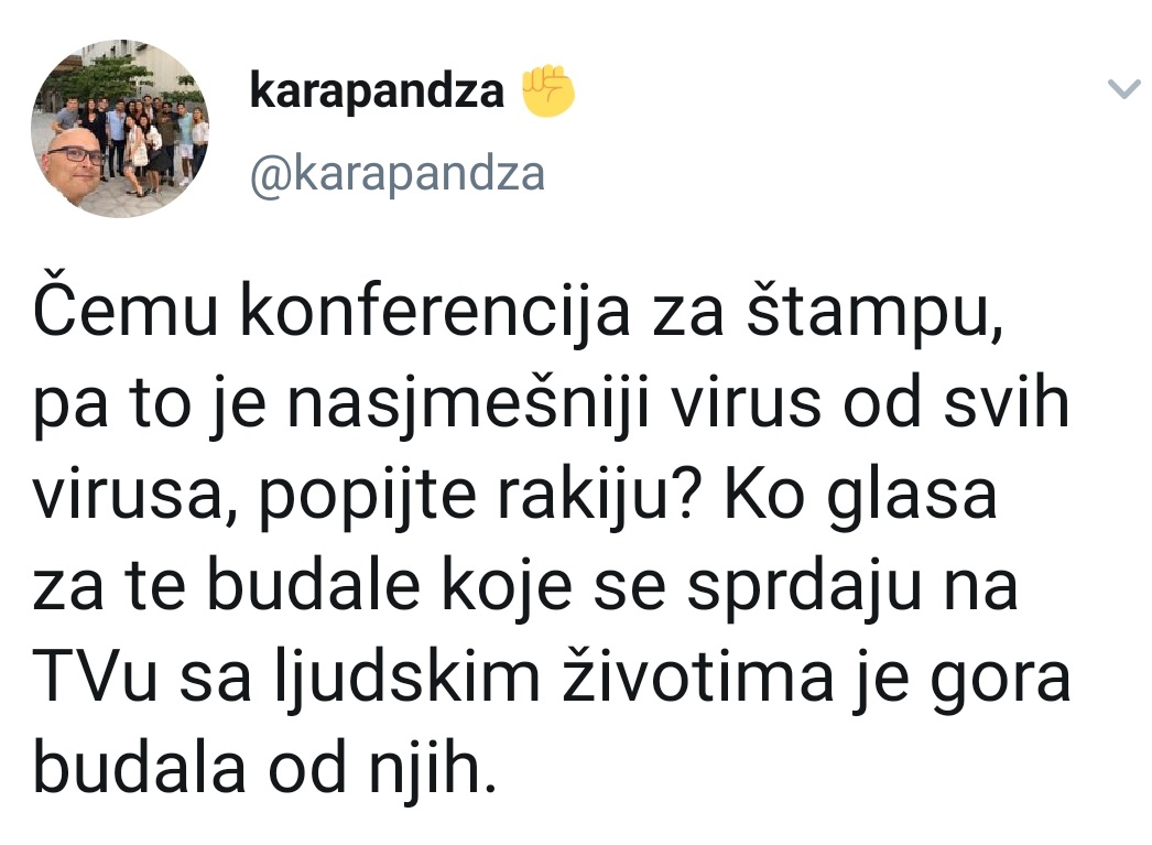 Reakcija na koronavirus; Foto: Twitter/screenshot