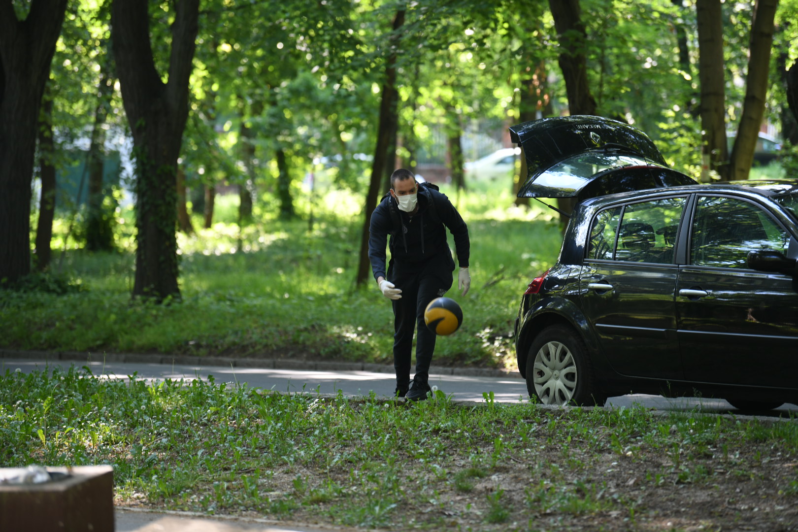 Beograd 04.05.2020. Prvi trening košarkaškog kluba Partizan, trening, šuma, KK Partizan, Košarkaški klub Partizan Foto: Vesna Lalić/Nova.rs