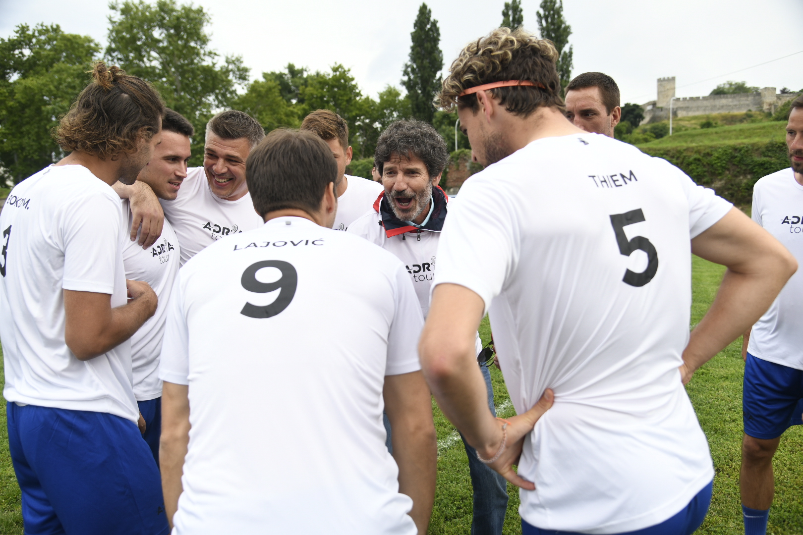Beograd 11.06.2020. Dragan Jovanović, Gagi Jovanović, Novak Đoković, Novak Djoković, poznati, fudbal, fudbalska utakmica Foto: Nemanja Jovanović/Nova.rs