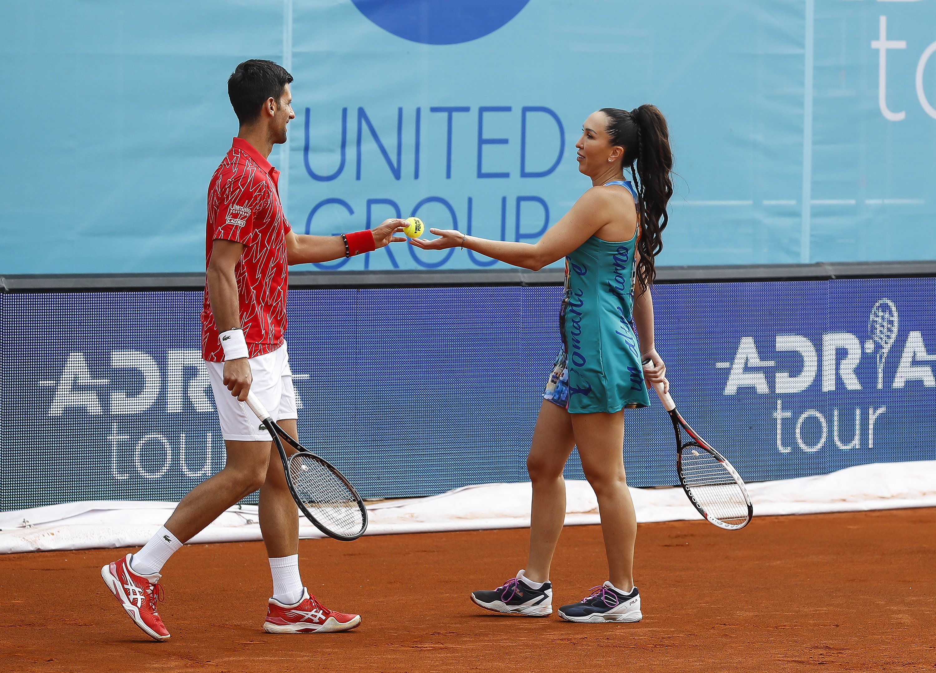 Tennis Tenis-Adria Tour 2020-Mix Doubles
Novak Djokovic &amp; Jelena Jankovic v Nenad Zimonjic &amp; Olga Danilovic
Beograd,12.06.2020.
foto: Srdjan Stevanovic/Starsportphoto ©