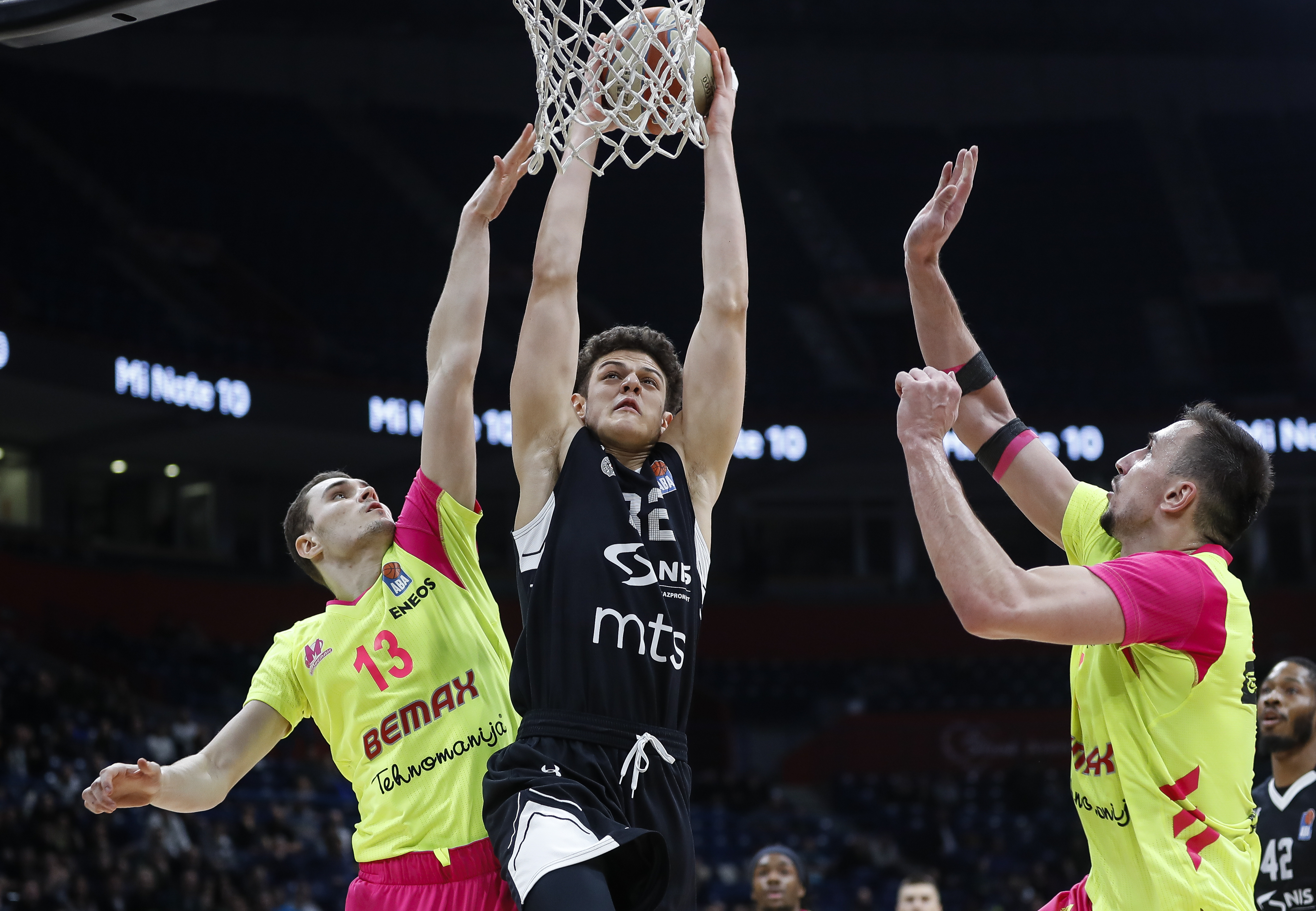 Kosarka Basketball ABA season 2019-2020
Partizan v Mega
Uros Trifunovic (C) in action against Luka Cerovina (L) and Edin Atic
Beograd, 03.09.2020.
foto: Srdjan Stevanovic/Starsportphoto ©