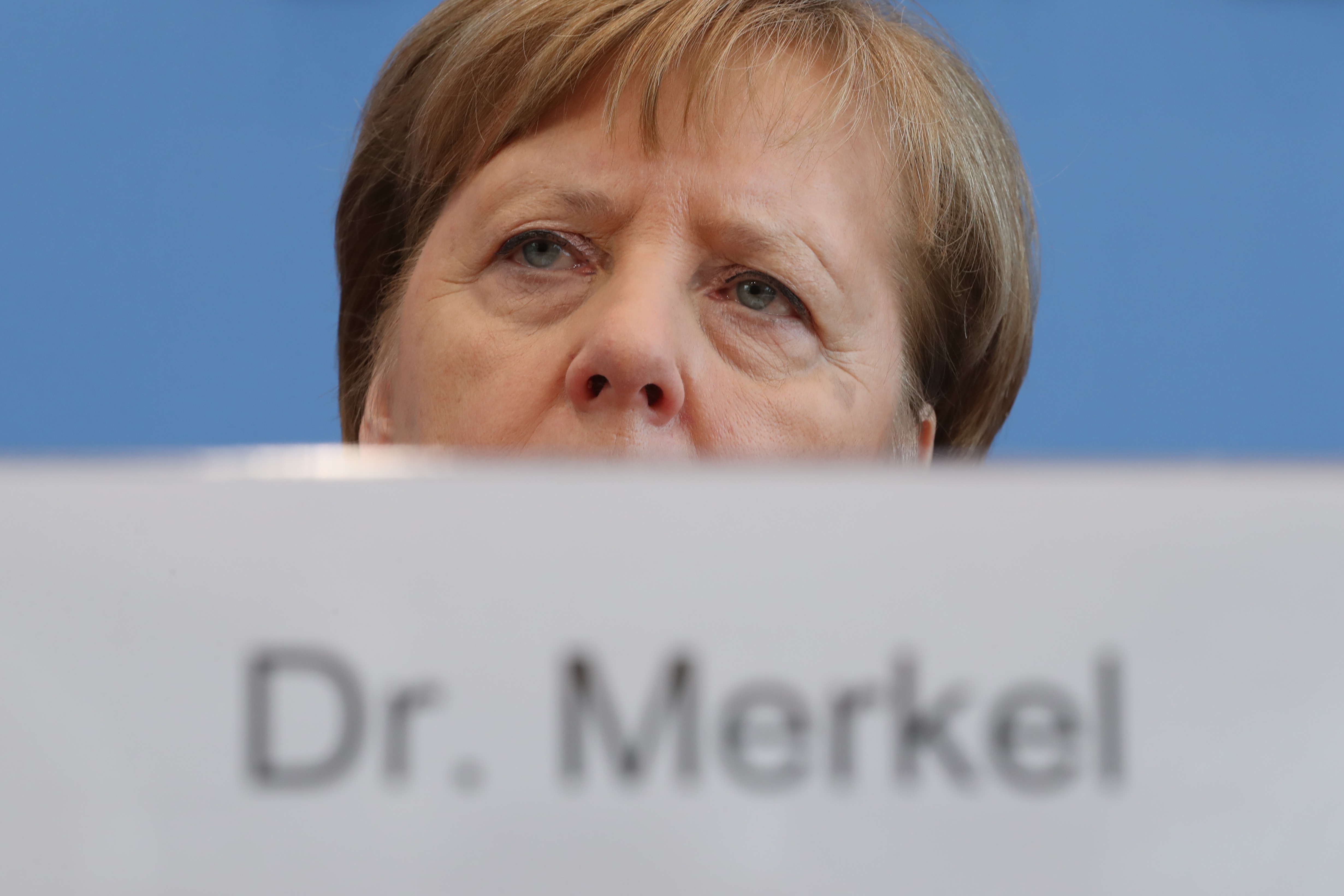 Press conference of German Chancellor Angela Merkel on coronavirus