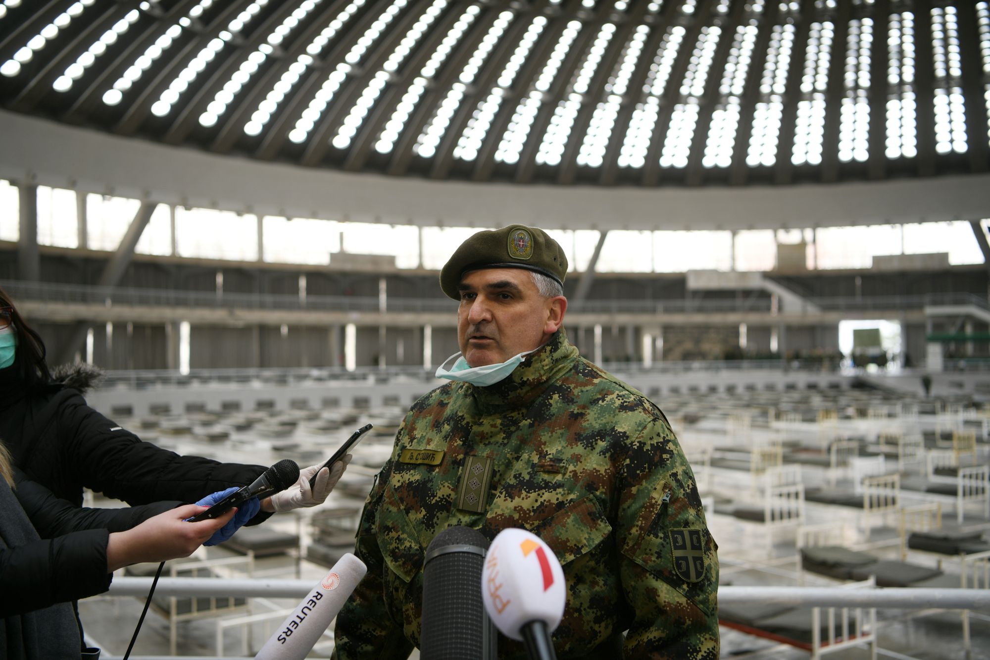 Beograd 24.03.2020. Beogradski sajam, privremena bolnica, vojska, vojnici, koronavirus, vanredno stanje Foto: Filip Krainčanić/Nova.rs