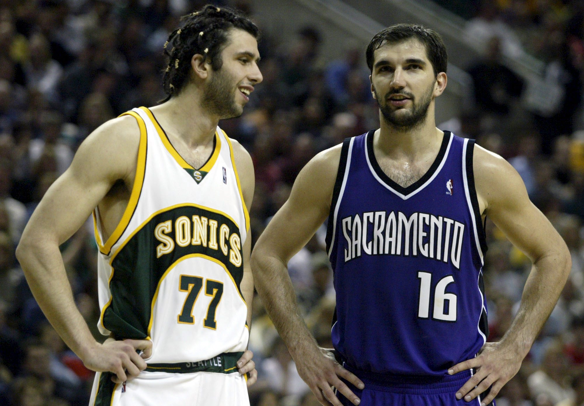 Radmanović i Stojaković, Foto: EPA/JIM BRYANT