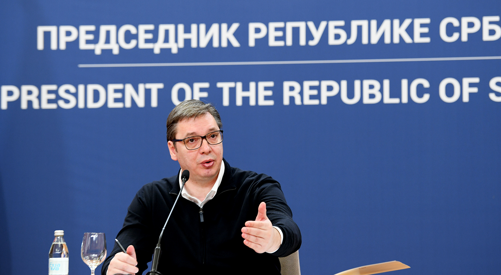 Beograd 19.03.2020. Aleksandar Vučić, obraćanje, konferencija za novinare, palat Srbija, koronavirus, vanredno stanje Foto: Vesna Lalić/Nova.rs