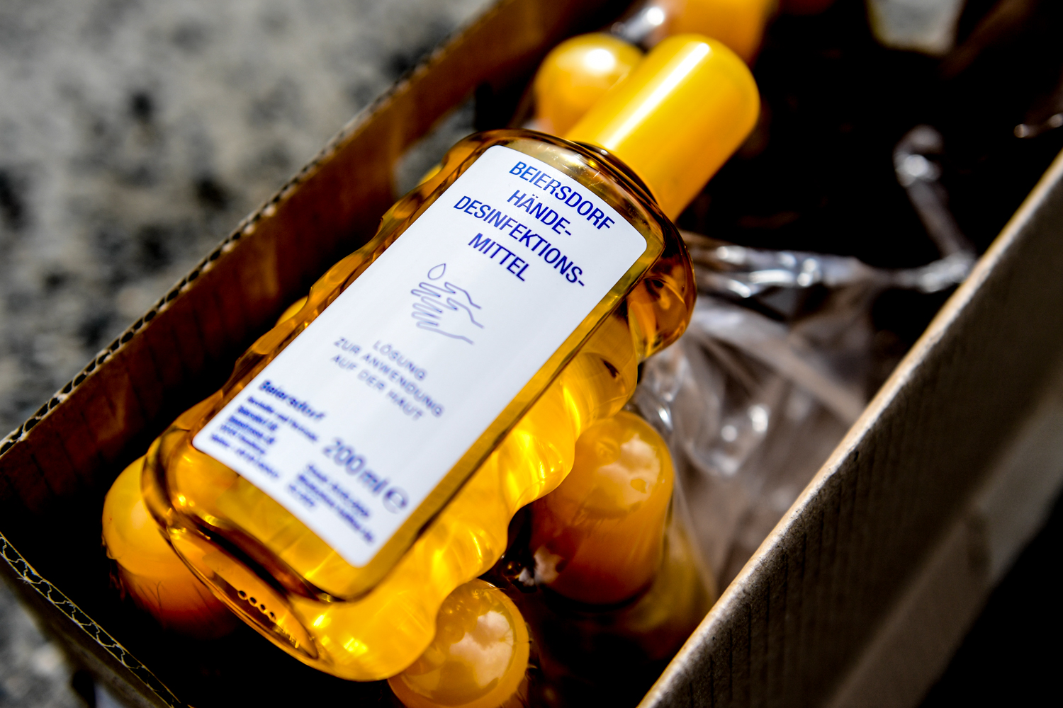 German Red Cross receives hand disinfectant donations