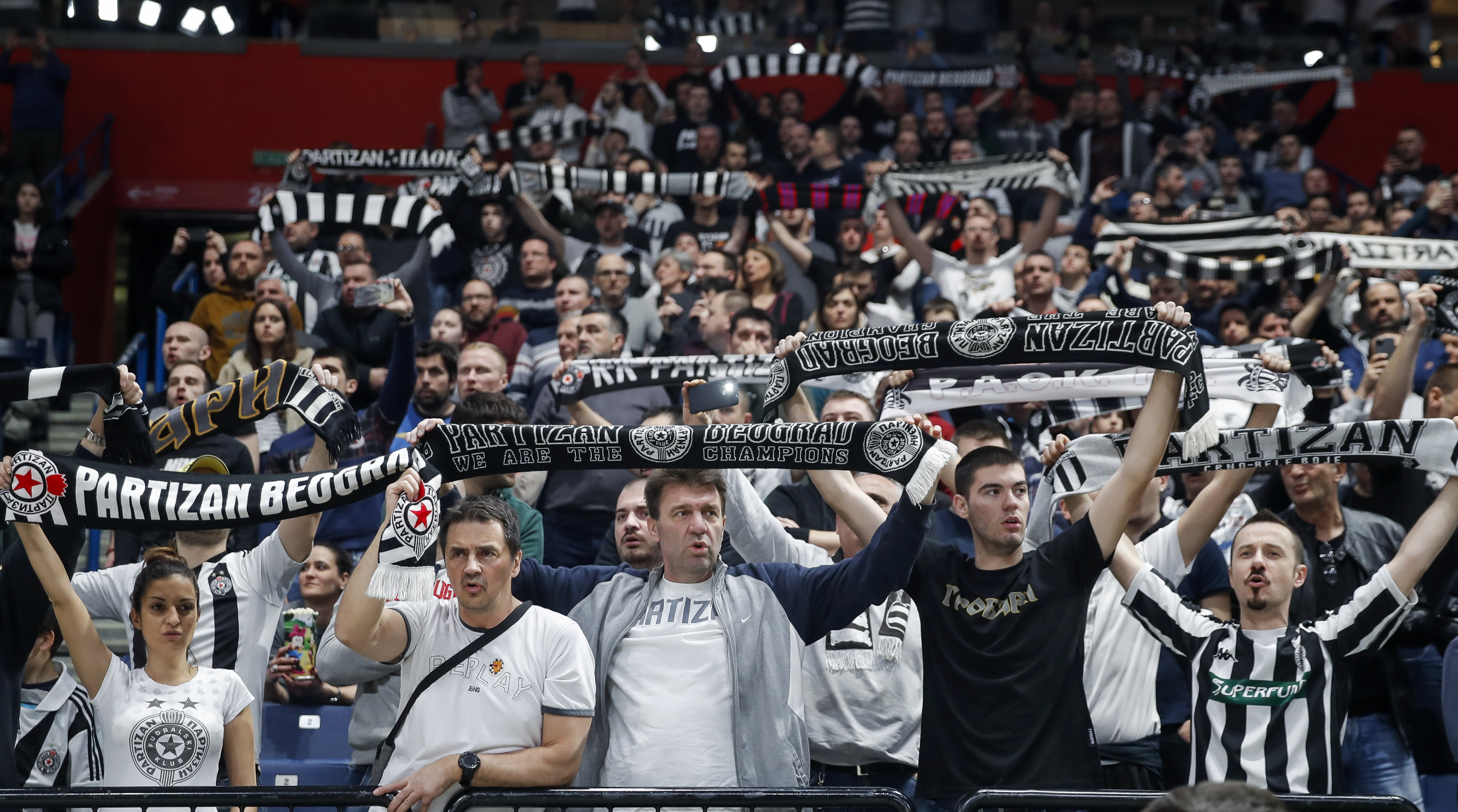 Kosarka EuroCup Top 16 season 2019/2020
Partizan v Trento
Grobari navijaci zastave flags fans supporters
Beograd, 04.03..2020.