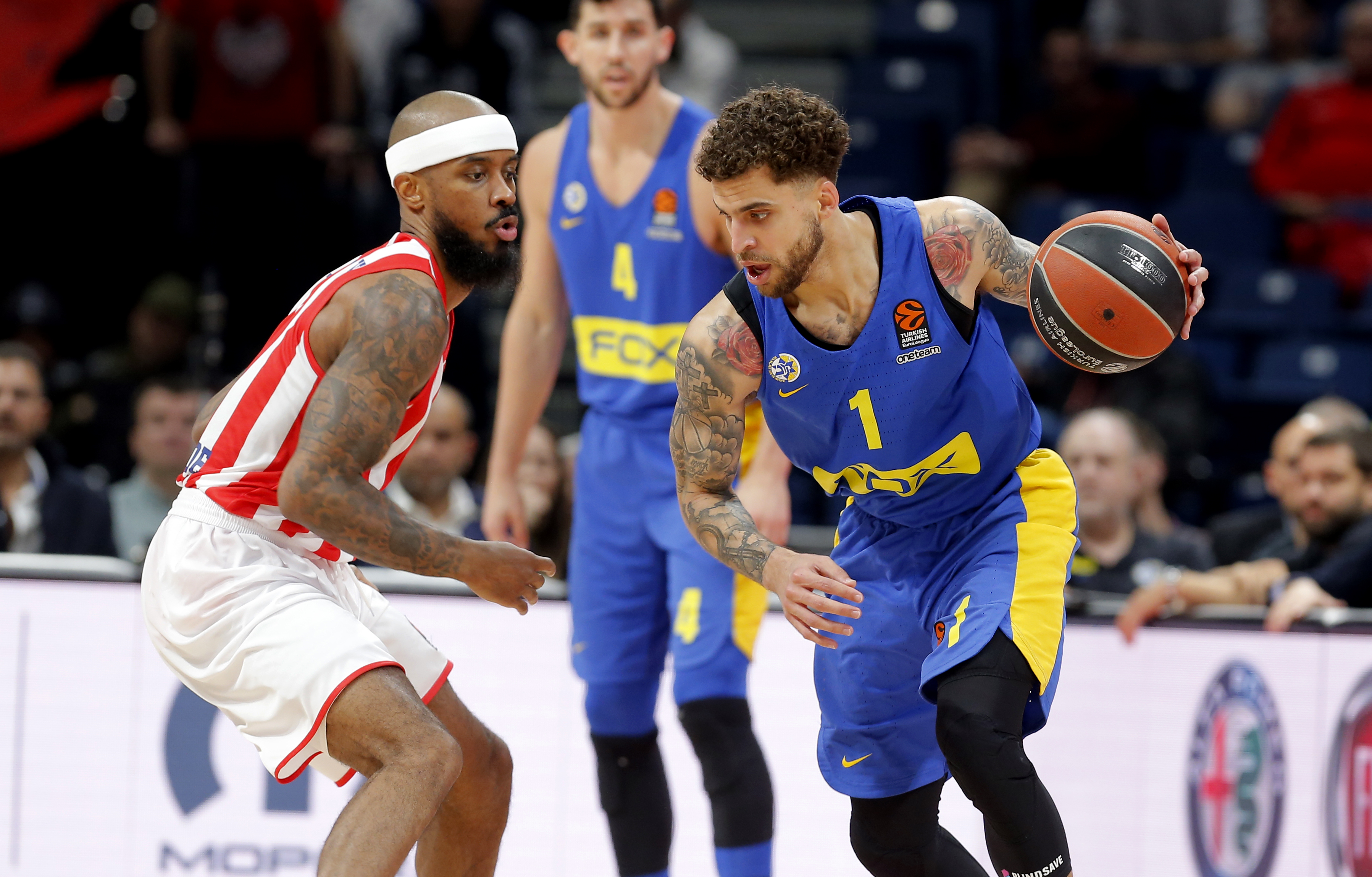 Euroleague basketball match between Crvena Zvezda and Maccabi in Belgrade, Serbia March 6.  Beograd, Srbija 6.3.2020.