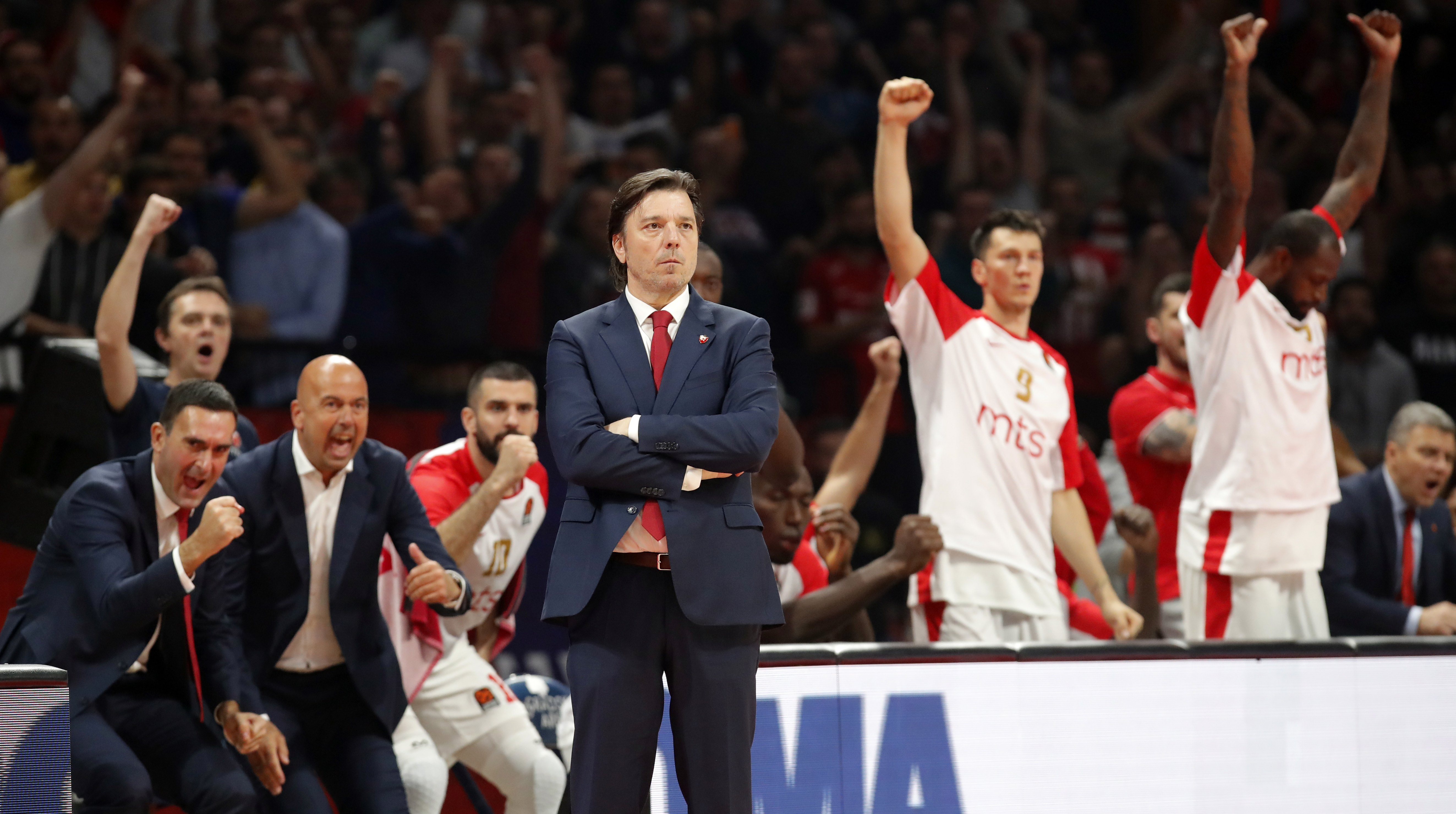Euroleague basketball match between Crvena Zvezda and Real Madrid in Belgrade, Serbia Novembar 7.  Beograd, Srbija 7.11.2019.