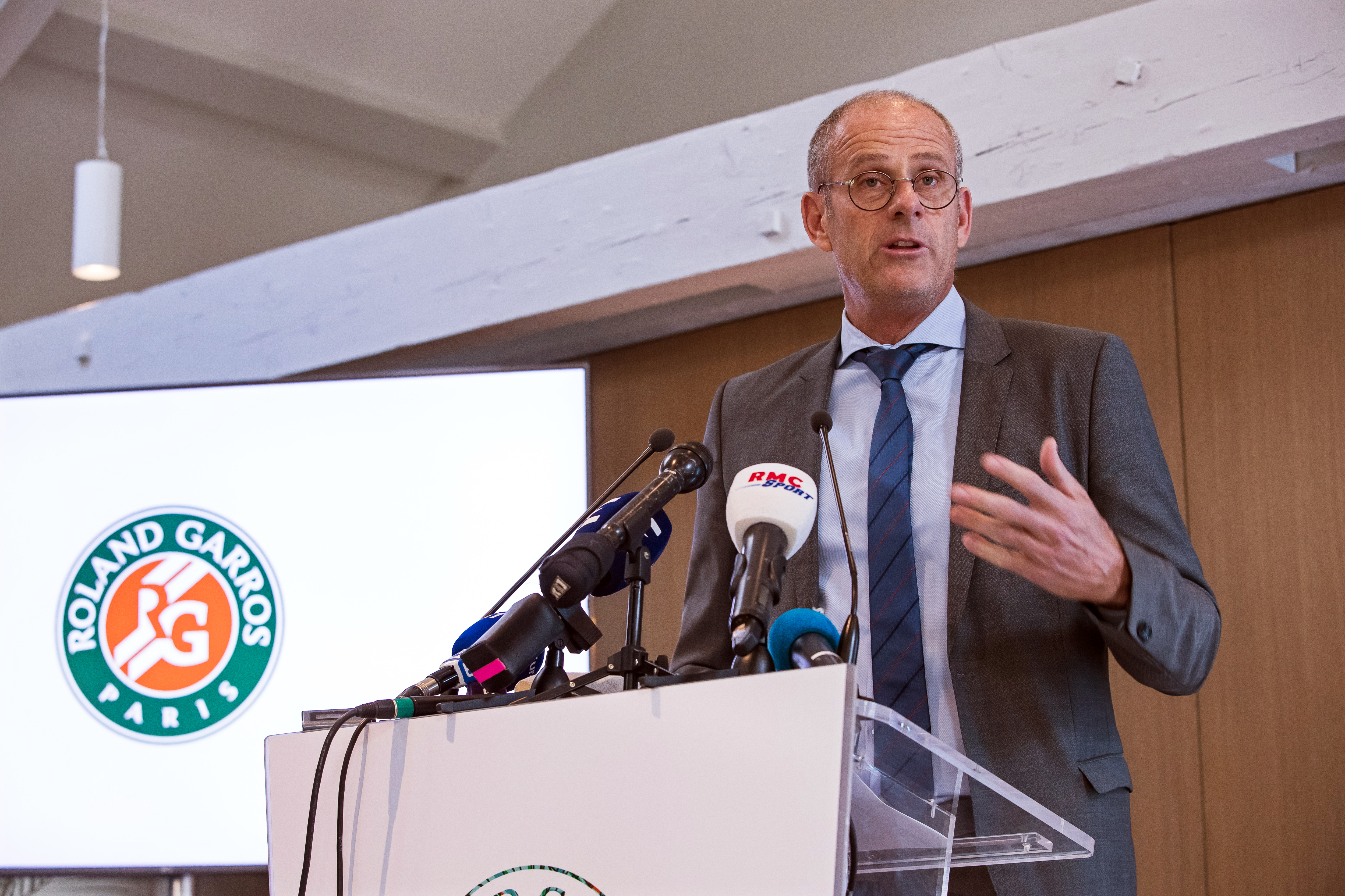 Inauguration of the new Simonne-Mathieu tennis court at Roland Garros