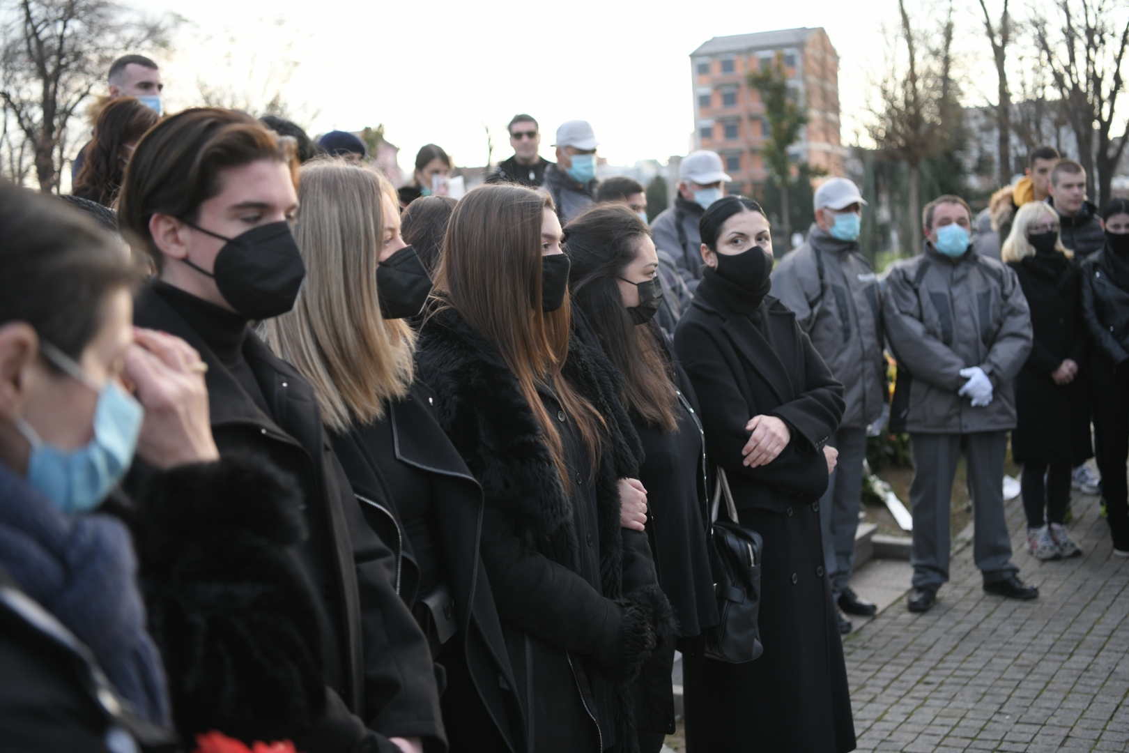 Beograd 12. decembar 2020. Jelena Arsic supruga Sahrana glumca Tihomira Tike Arsica Foto:Dragan Mujan/Nova.rs