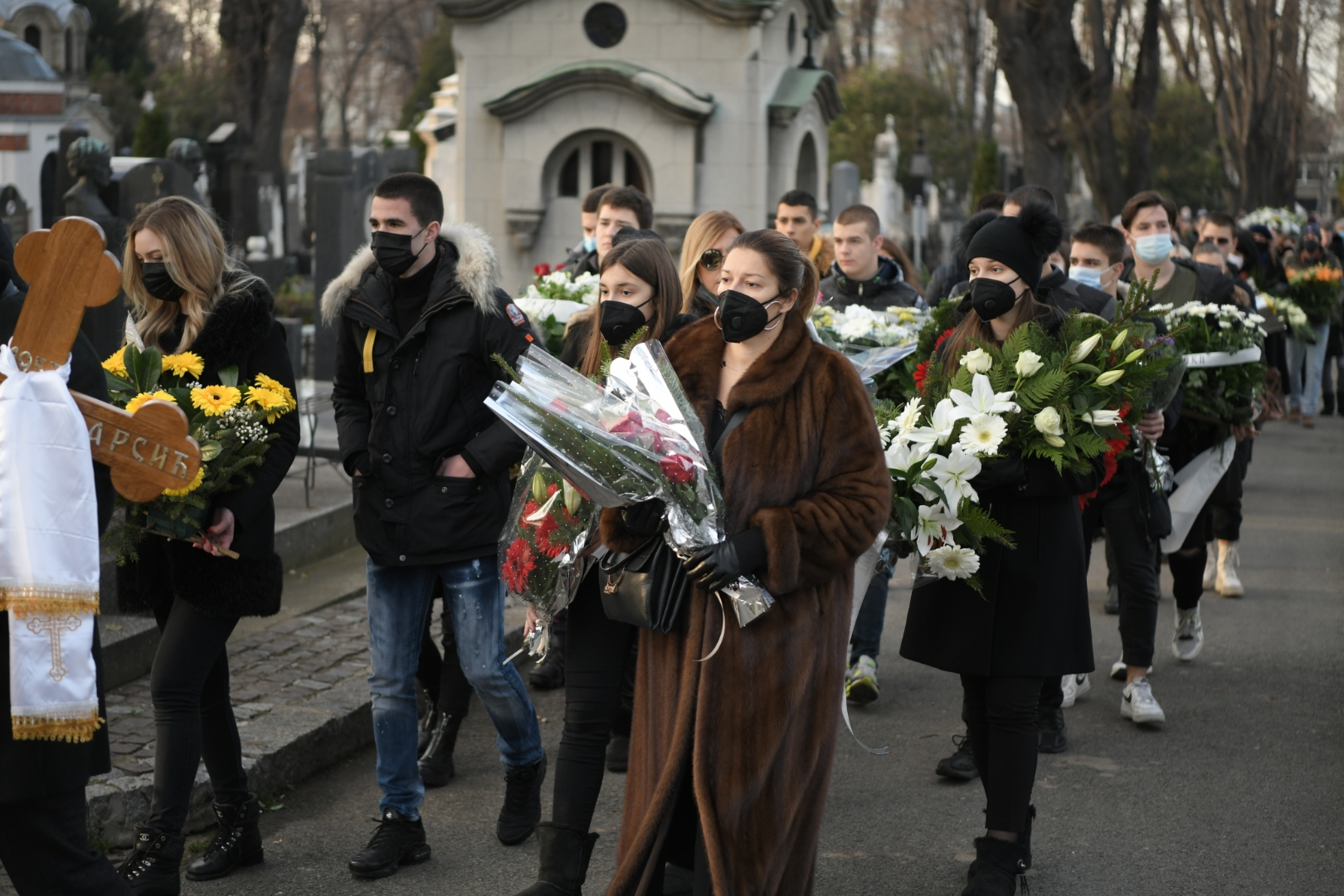 Beograd 12. decembar 2020. Sahrana glumca Tihomira Tike Arsica Foto:Dragan Mujan/Nova.rs