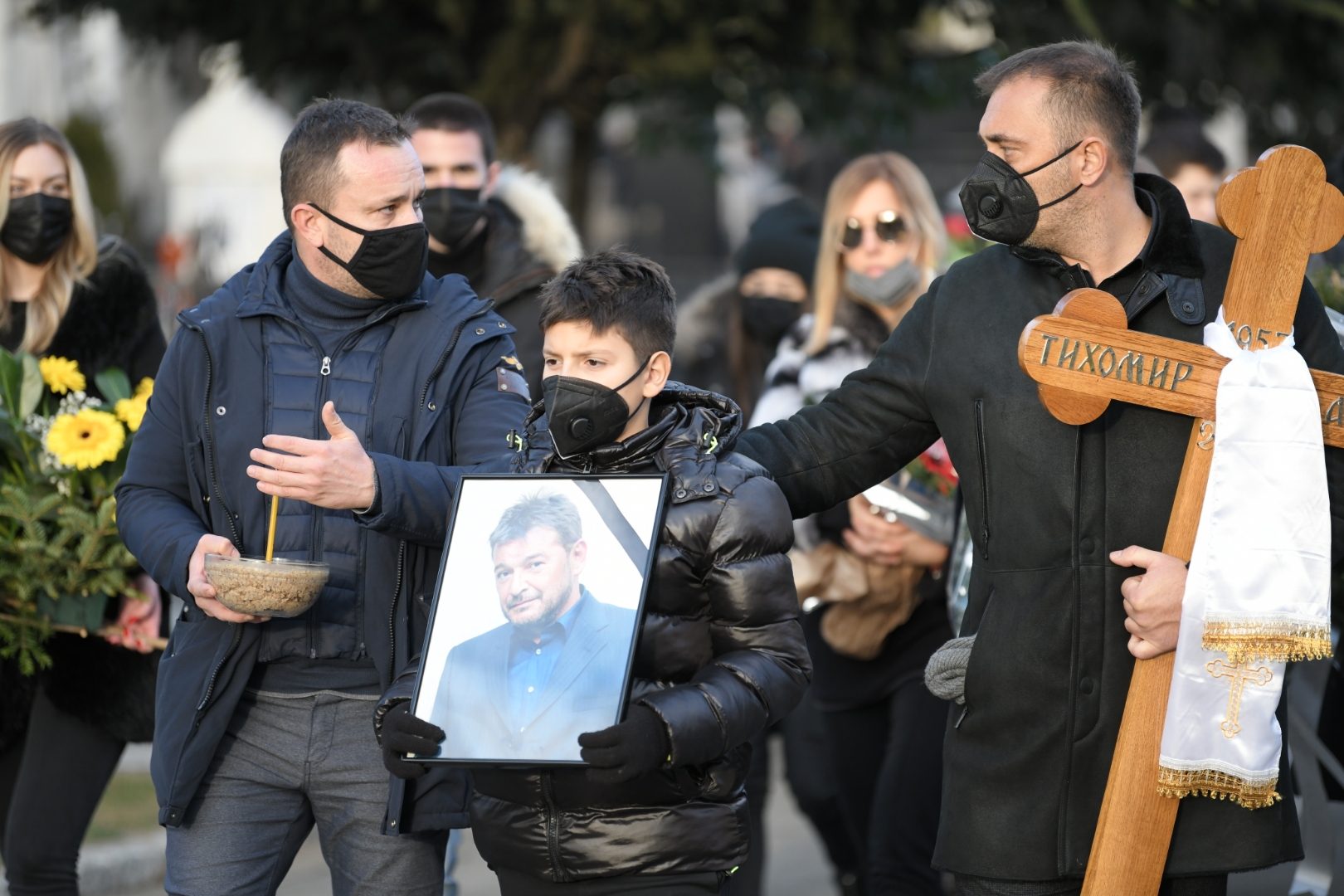 Beograd 12. decembar 2020. Sahrana glumca Tihomira Tike Arsica Foto:Dragan Mujan/Nova.rs