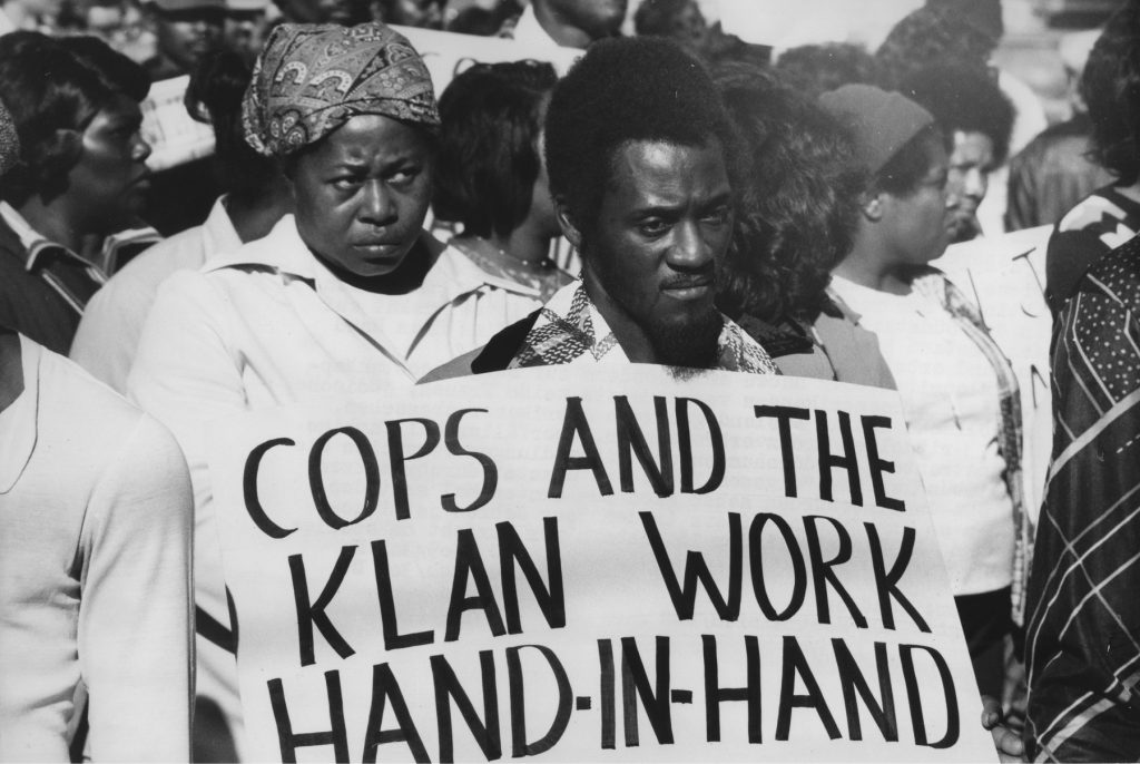 Afro-Americans protesting against the Ku Klux Klan. USA. 9th May 1979. Photograph., Image: 215187353, License: Rights-managed, Restrictions: , Model Release: no, Credit line: - / Imagno / Profimedia