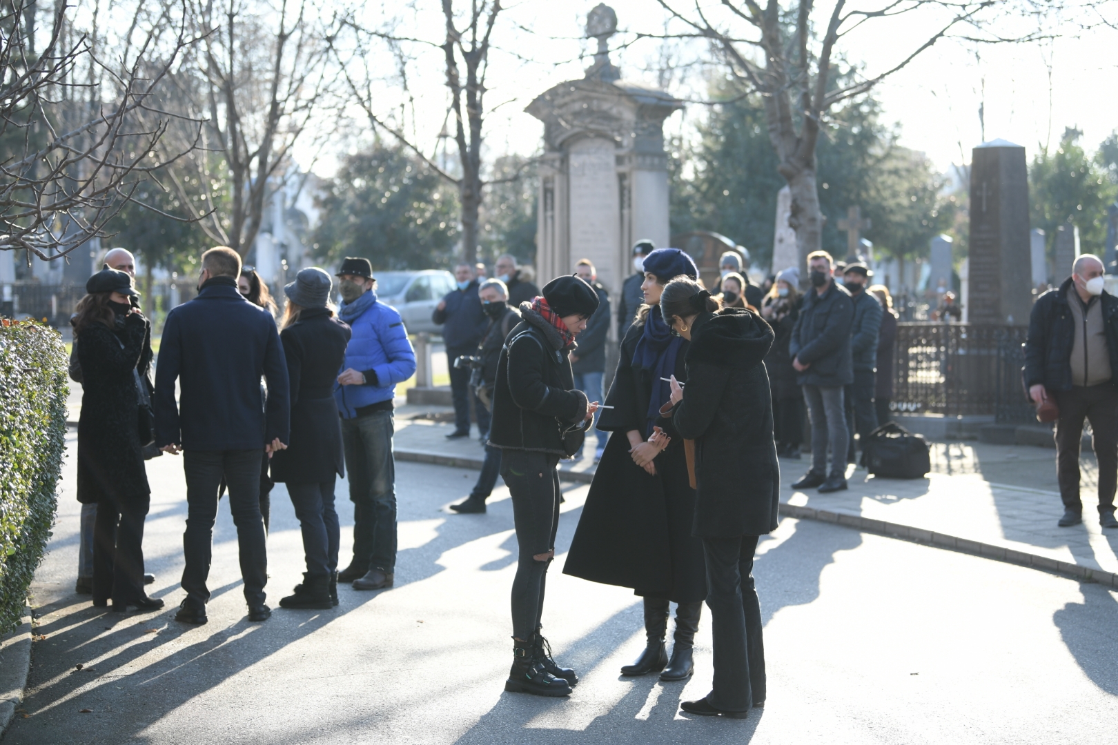 Beograd 12. decembar 2020. Sahrana glumca Tihomira Arsica Foto:Dragan Mujan/Nova.rs
