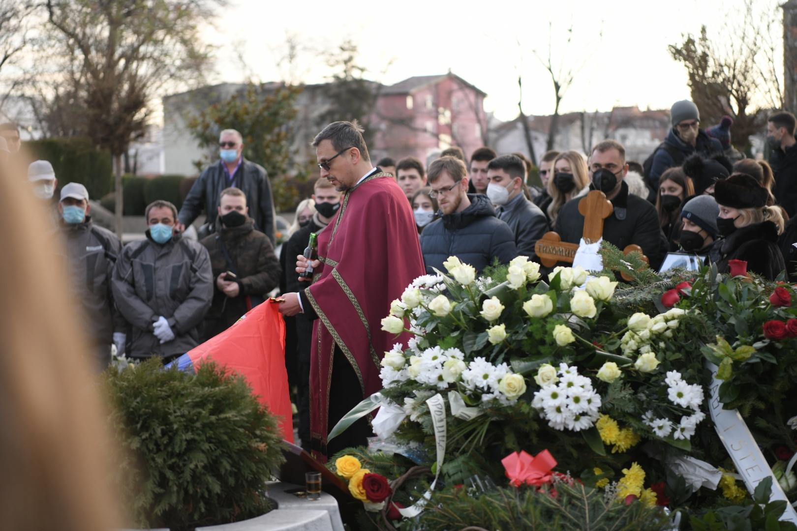 Beograd 12. decembar 2020. Sahrana glumca Tihomira Tike Arsica Foto:Dragan Mujan/Nova.rs