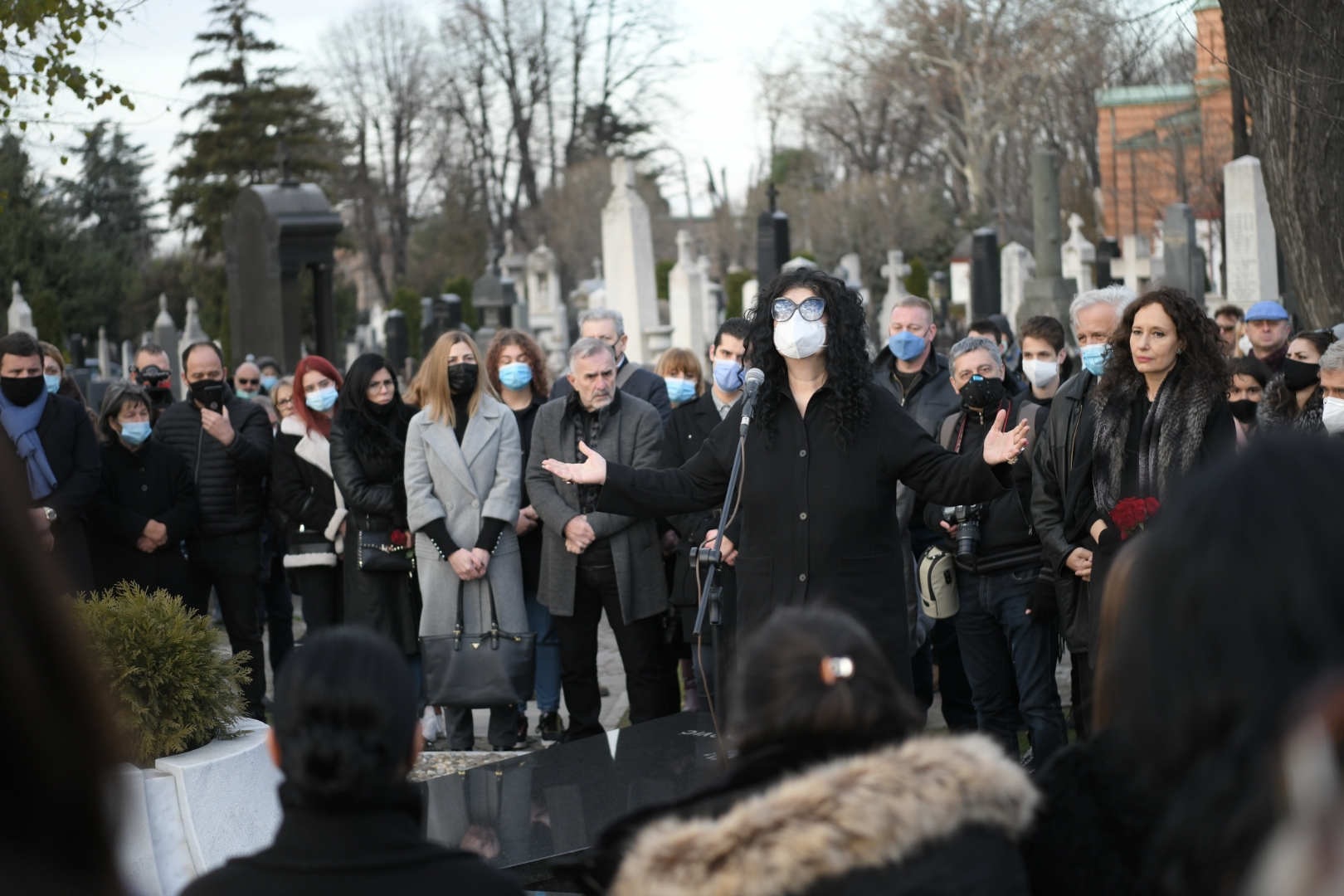 Beograd 12. decembar 2020. Sahrana glumca Tihomira Tike Arsica Foto:Dragan Mujan/Nova.rs