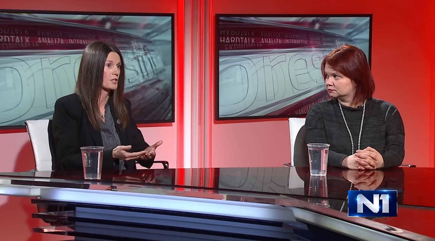 Milena Minja Bogavac i istoričarka umetnosti Nela Tonković