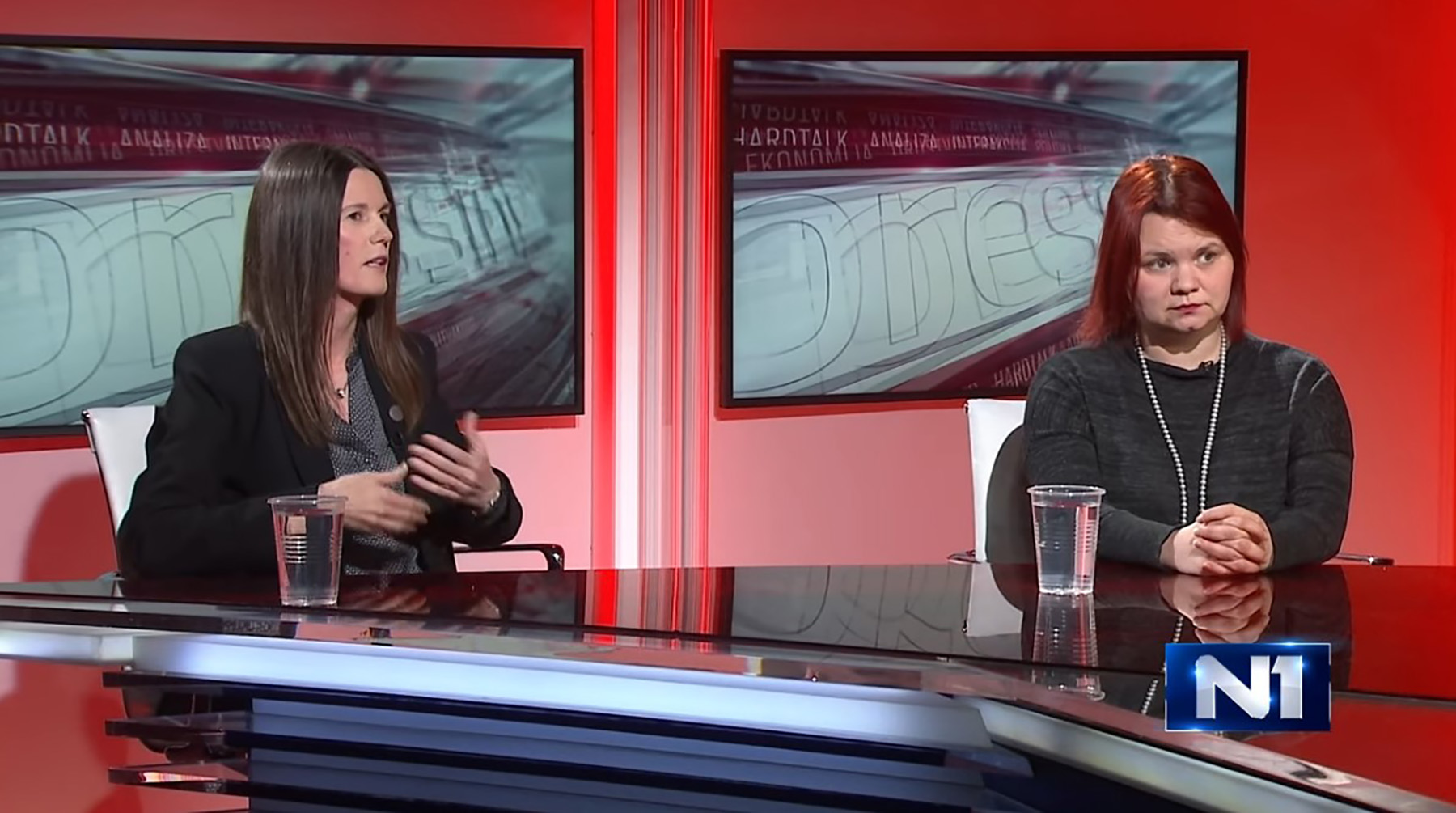 Milena Minja Bogavac i istoričarka umetnosti Nela Tonković