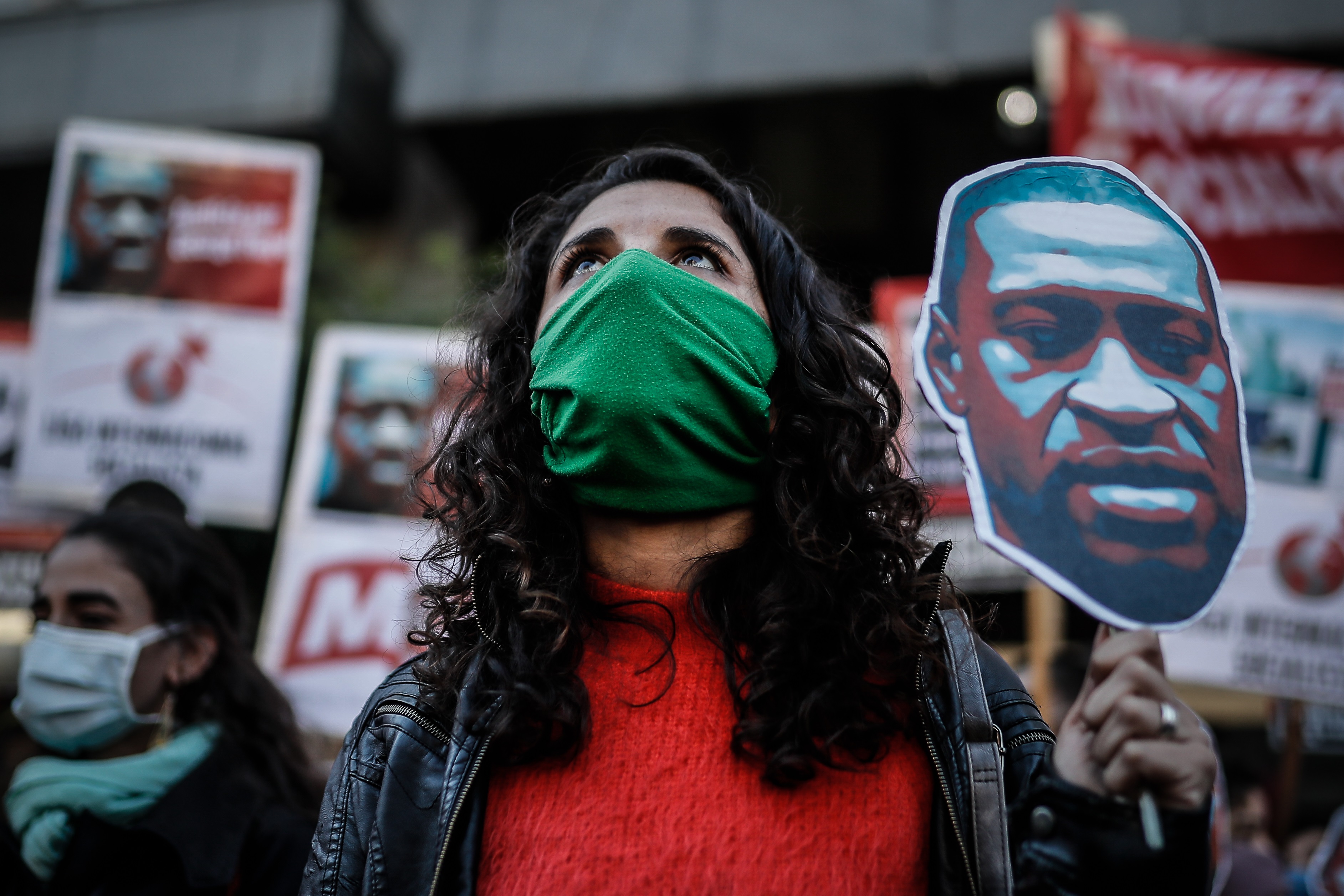 Argentina, Argentines march to demand justice for the death of George Floyd in the US