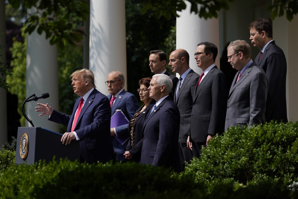 President Donald Trump speaks during a news conference in the Rose Garden of the White House, Friday, June 5, 2020, in Washington. (AP Photo/Evan Vucci)