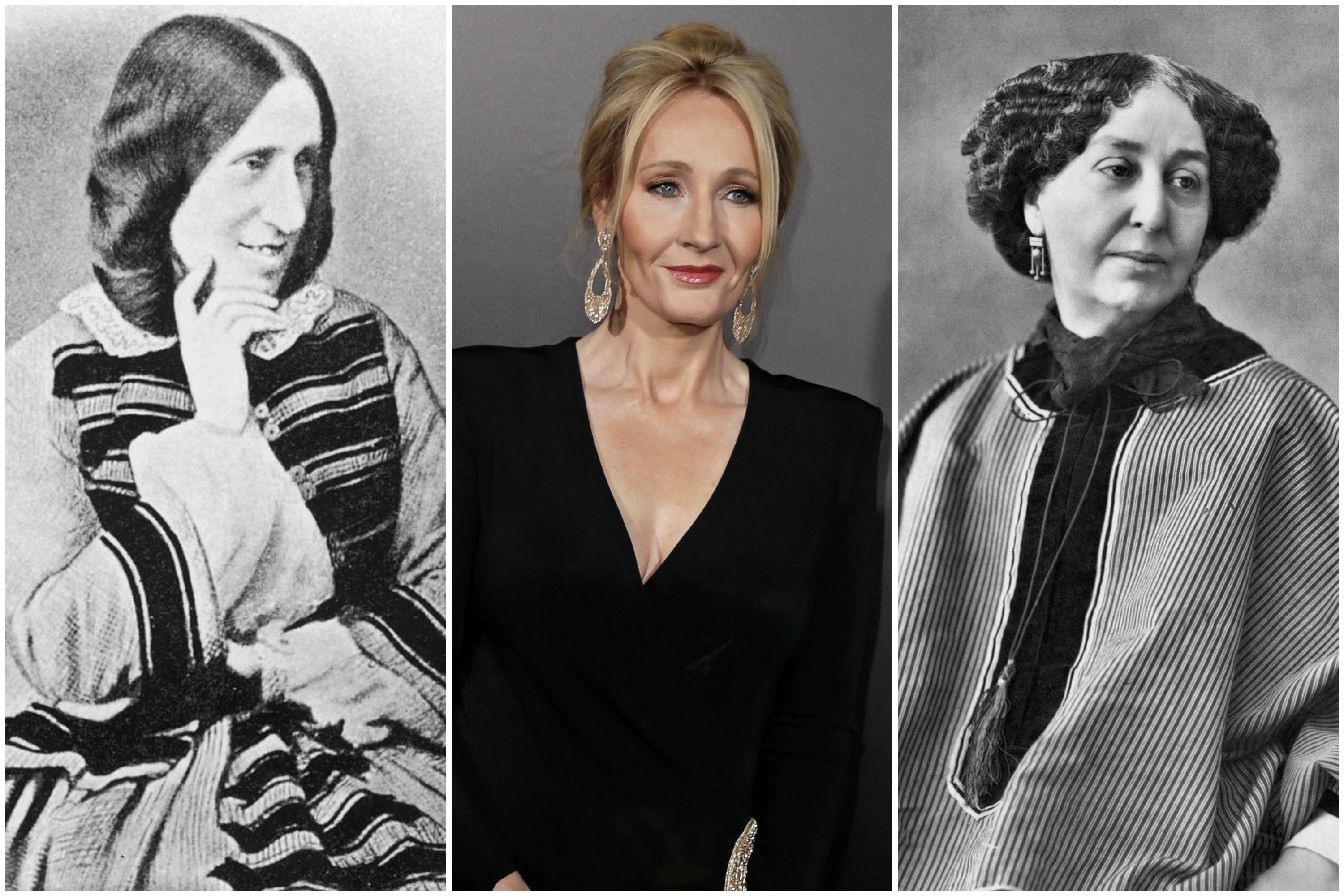 Džorž Eliot, Mer En Evans, J. K. Rouling, Žorž Sand, GEORGE ELIOT, Mary Ann Evans, J.K. Rowling, George Sand, kombo Foto: Pictorial Press Ltd / Alamy / Alamy / Profimedia/EPA/PETER FOLEY/Niday Picture Library / Alamy / Alamy / Profimedia