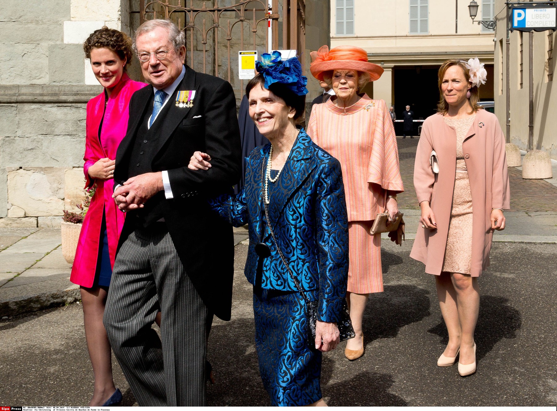 Ita Christening  of Princess Cecilia de Bourbon de Parme in Piacenza