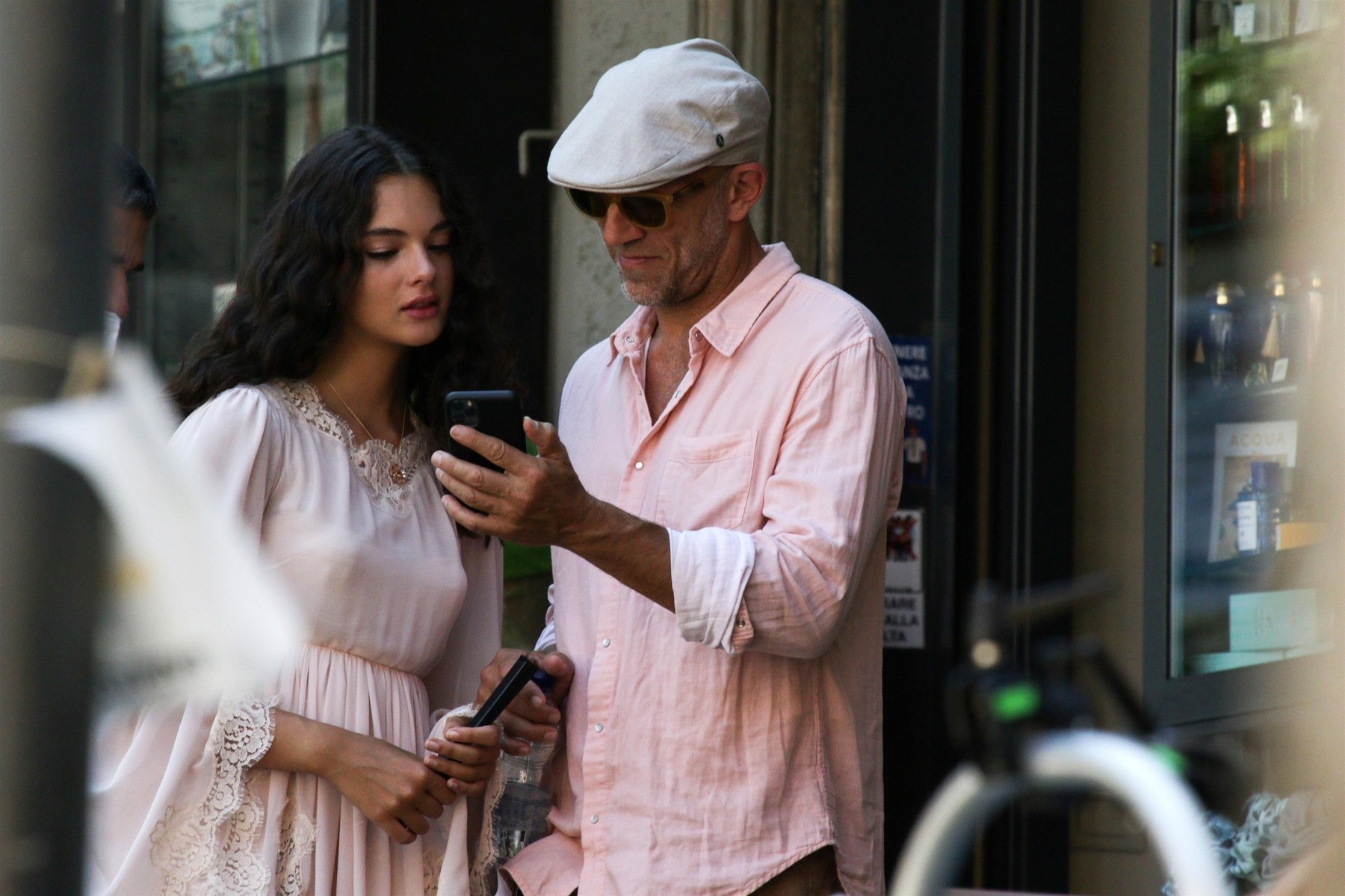 *EXCLUSIVE* french actor Vincent Cassel's and Italian actress Monica Bellucci daughter Deva Cassel is pictured on set shooting for D&amp;G advertising campaign in Bellagio, Italy.