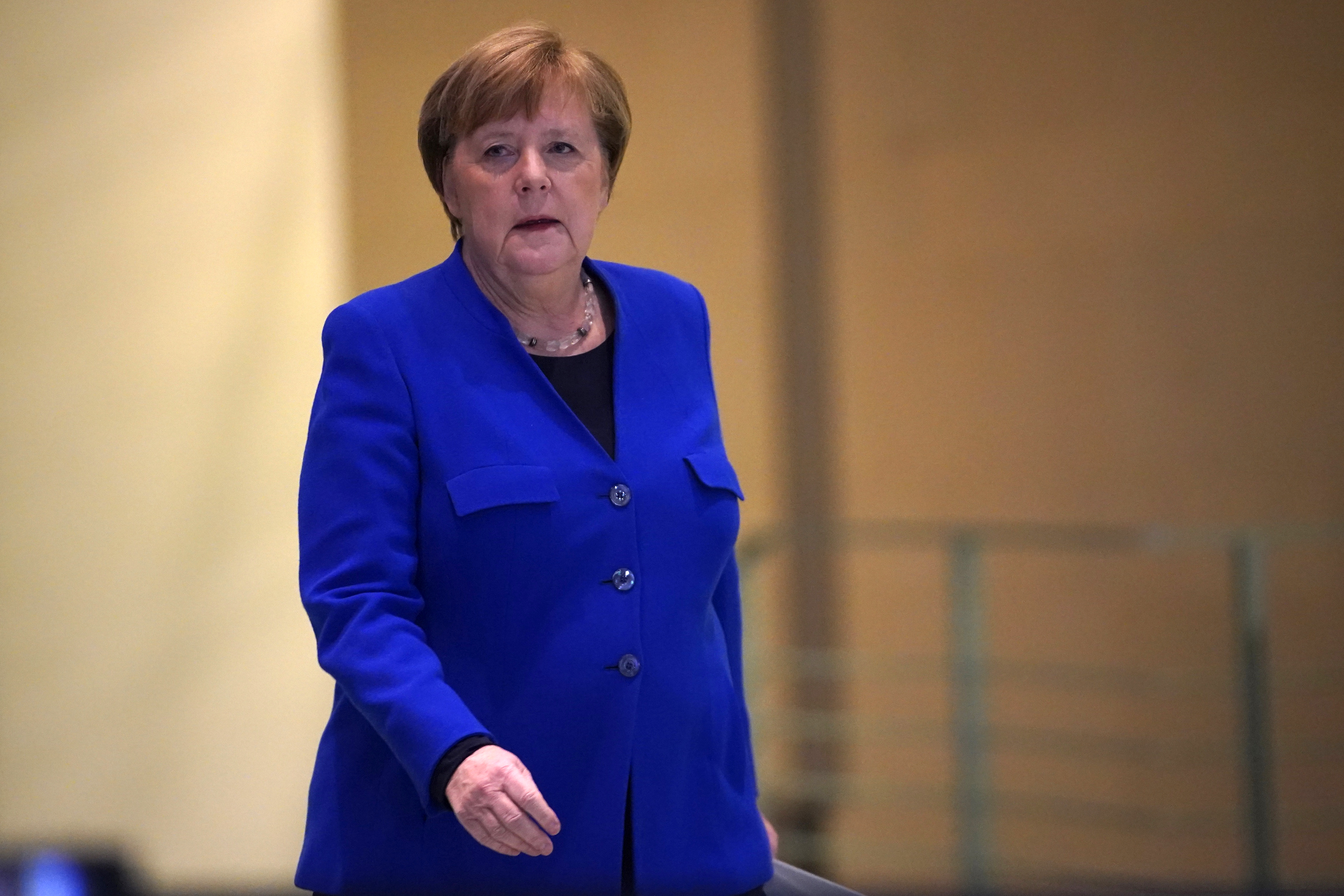 Press conference of German Chancellor Merkel following a videoconference of the Heads of State and Government of the European Union on the coronavirus crisis