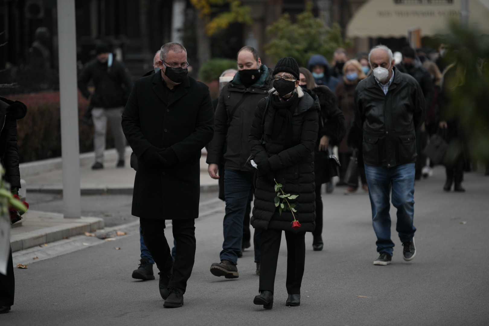 Beograd 21. novembar 2020. Sahrana glumca Ivana Bekjareva na Novom groblju Foto:Dragan Mujan/Nova.rs