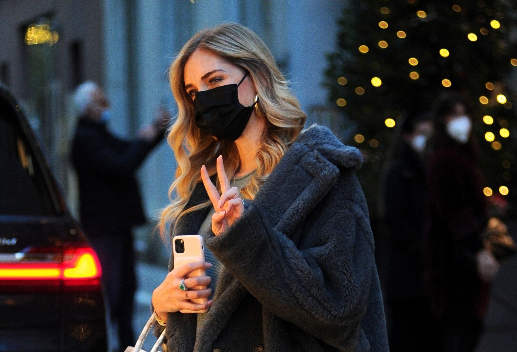 Italian entrepreneur Chiara Ferragni spotted in Milan.