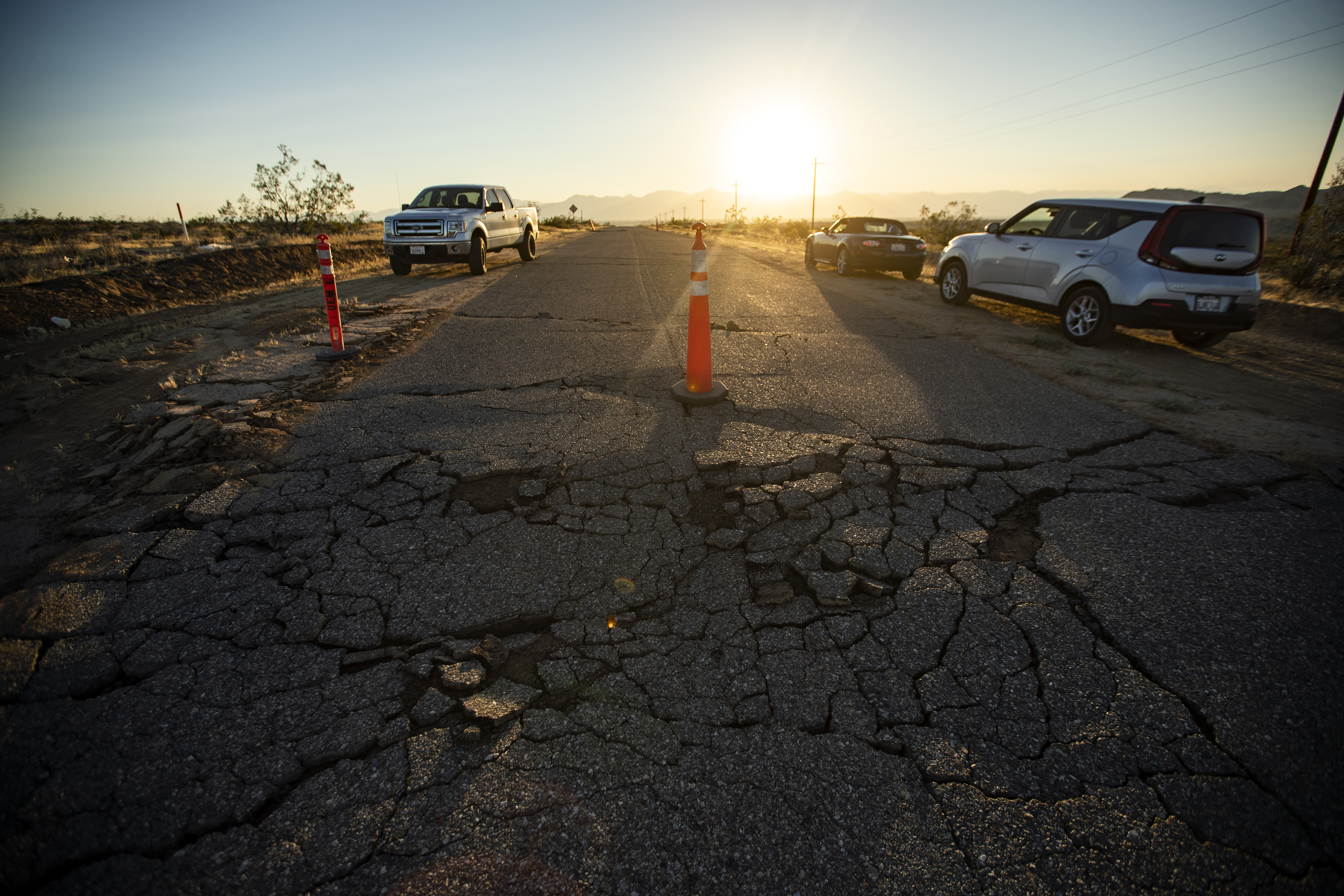 Earthquake aftermath in California