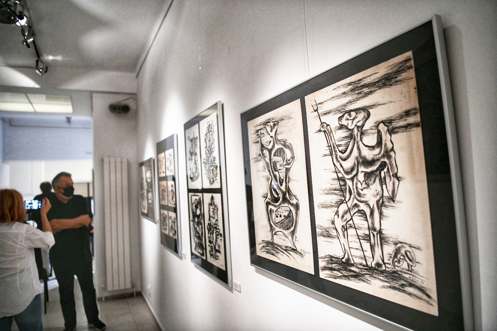 Beograd 22. septembar 2020. Galerija Haos otvaranje izlozbe Milije Nesica Foto:Vesna Lalić/Nova.rs