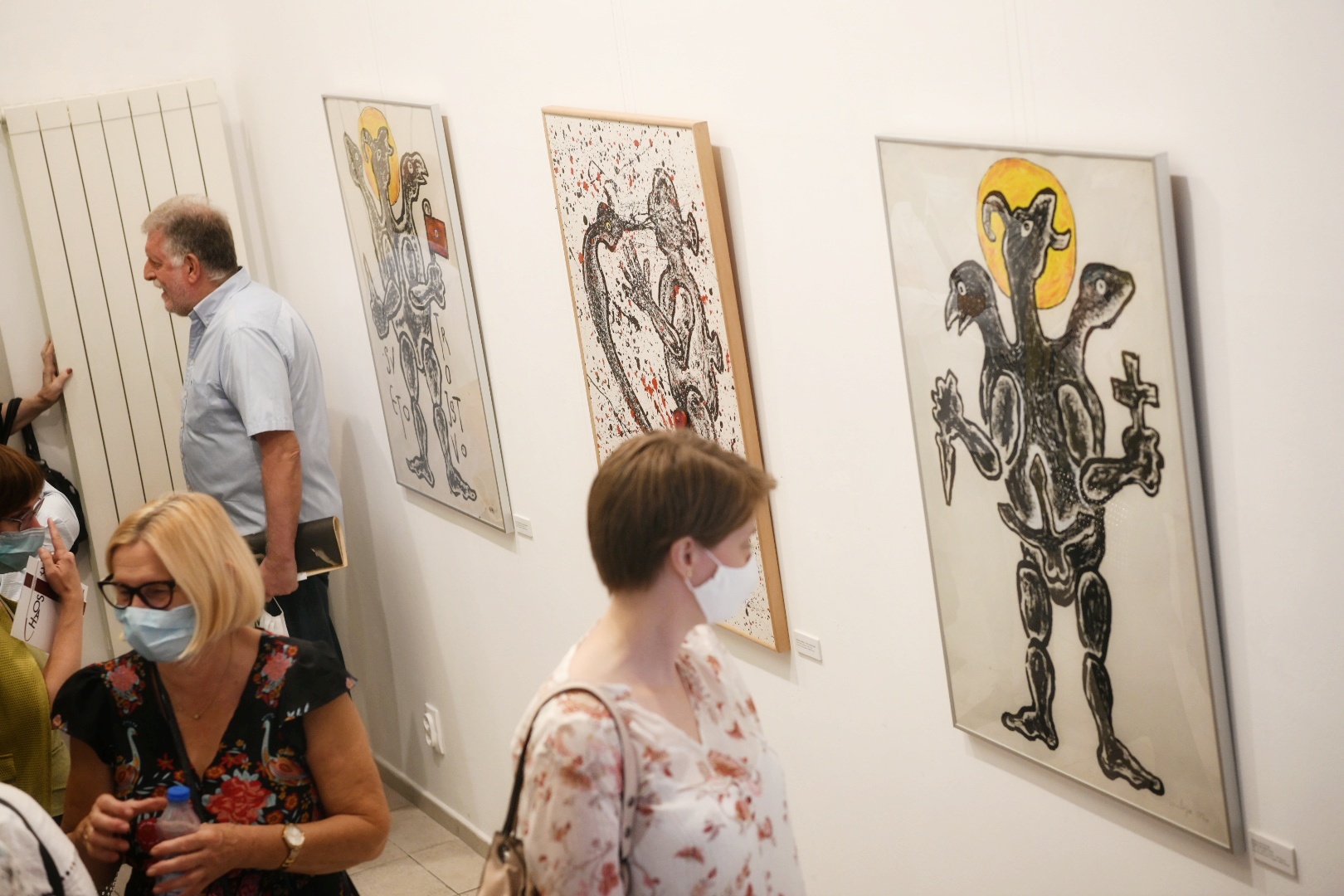 Beograd 22. septembar 2020. Galerija Haos otvaranje izlozbe Milije Nesica Foto:Vesna Lalić/Nova.rs